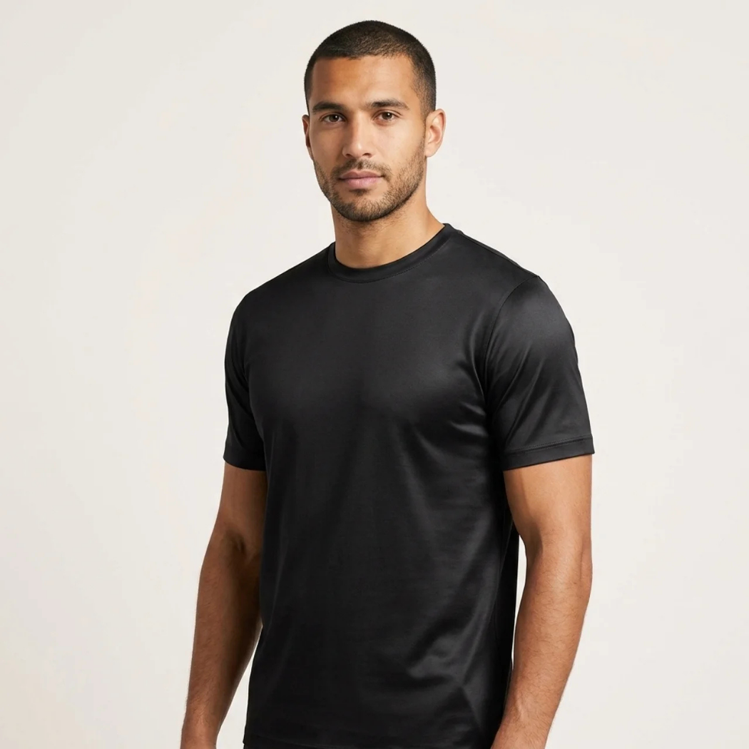 Verona Soft Lustre Tee Black