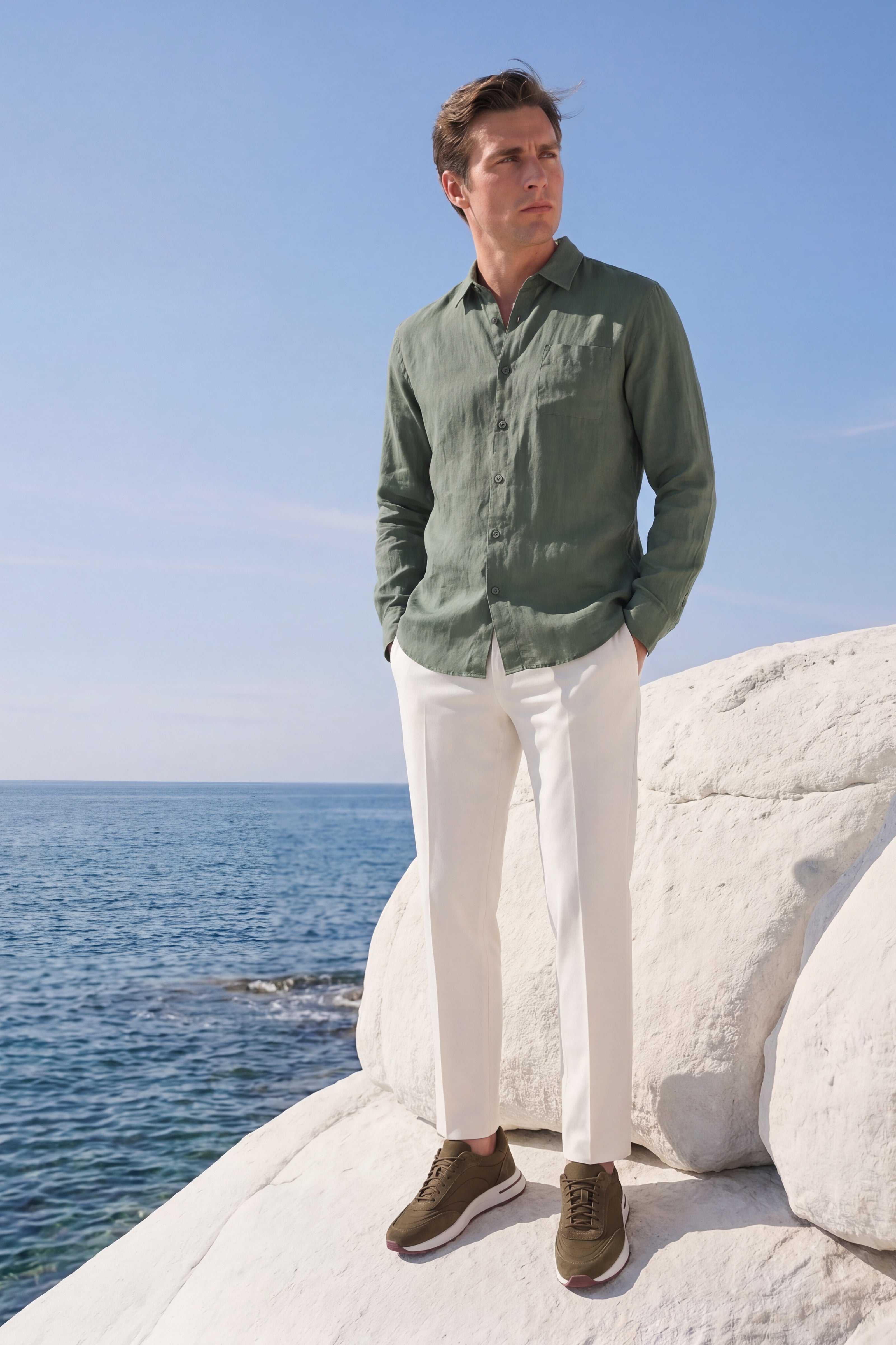 Palazzo Runner Khaki Green