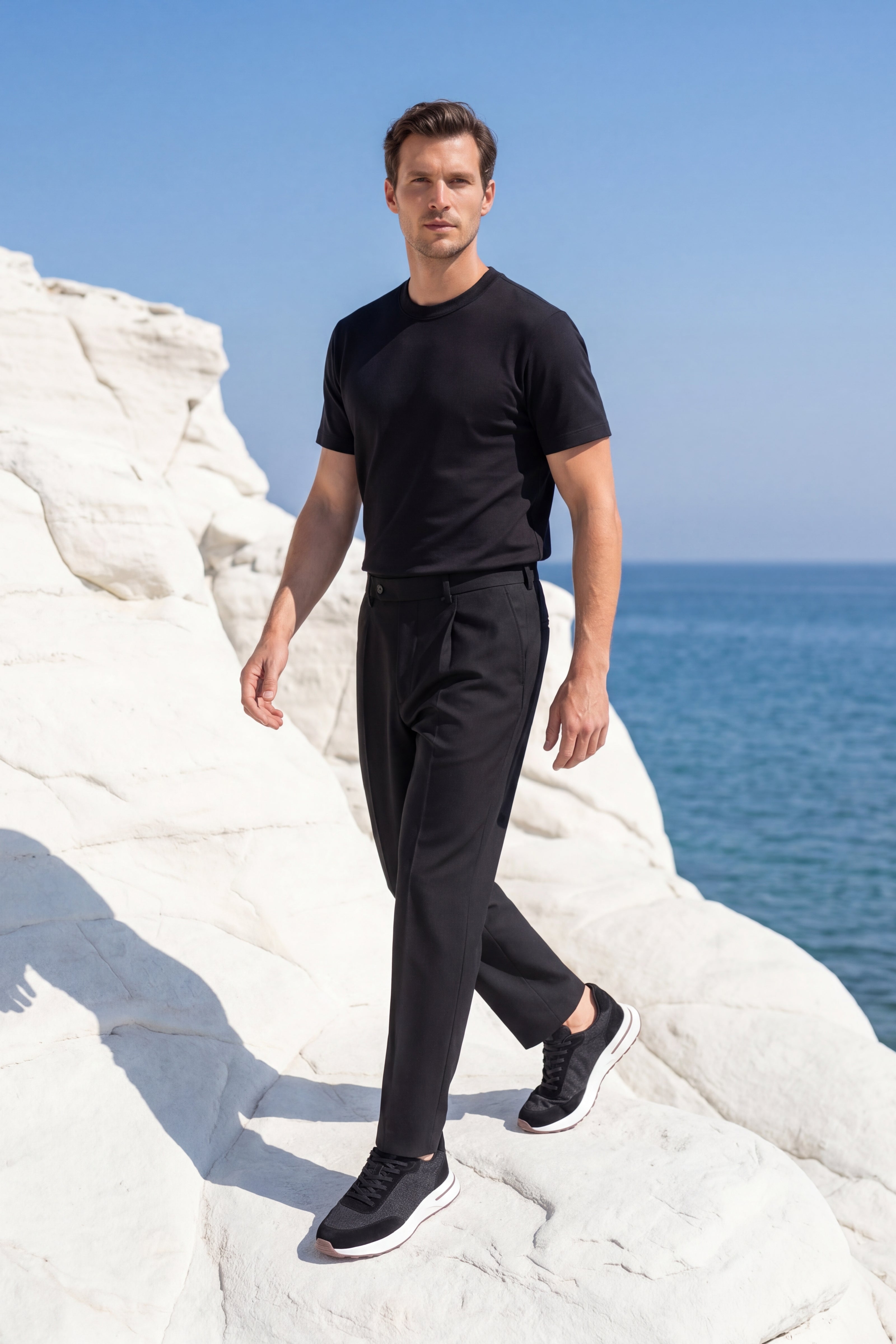 Palazzo Runner Mesh Black