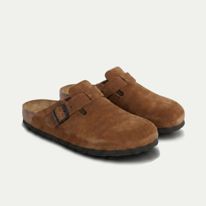 Tropea Suede Clog Tan
