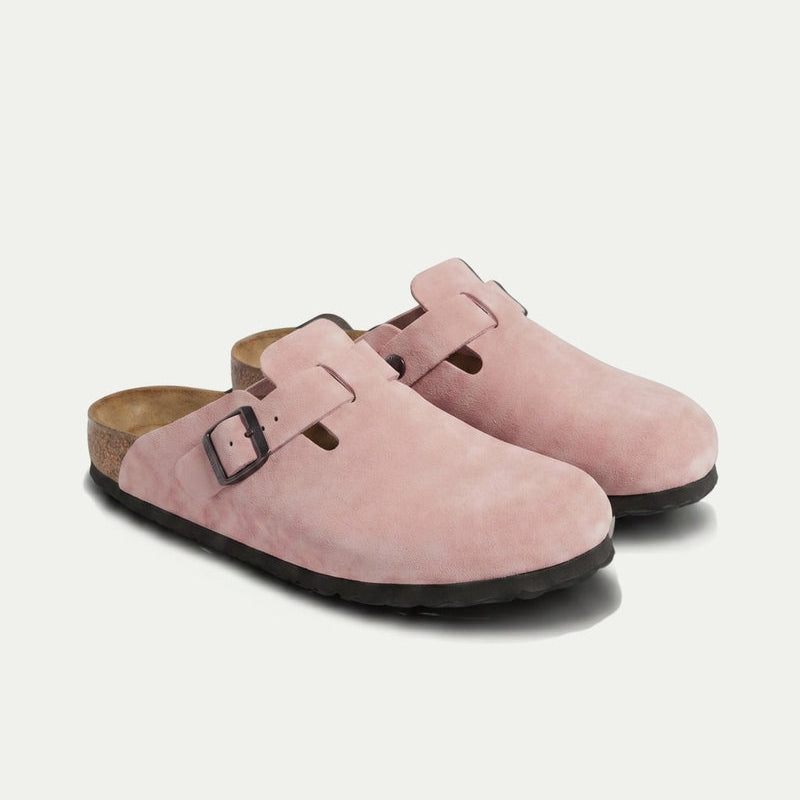 Tropea Suede Clog Pink