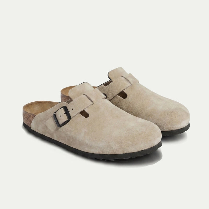 Tropea Suede Clog Taupe