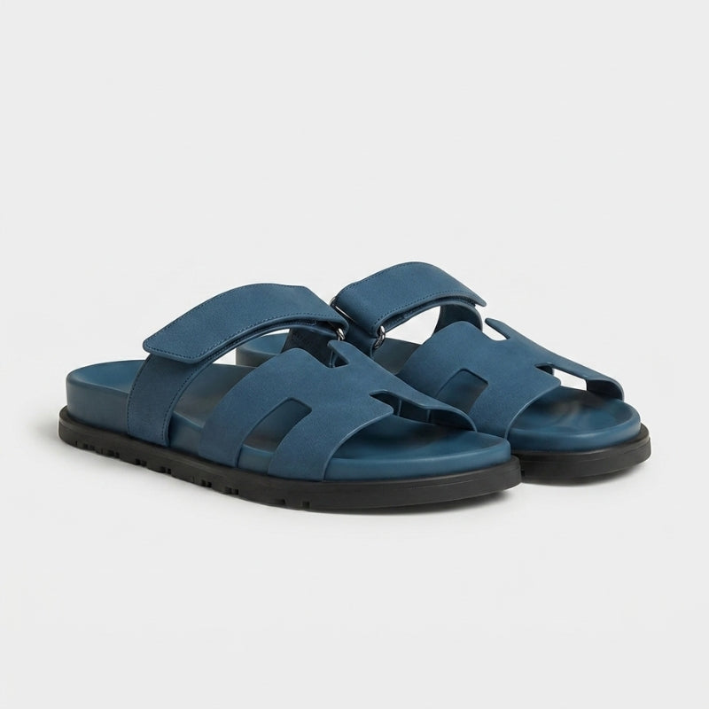 Cannes Slide Suede Ocean Teal