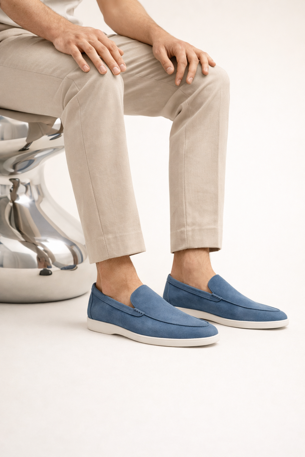 Milano Classic Loafer Suede Denim Blue