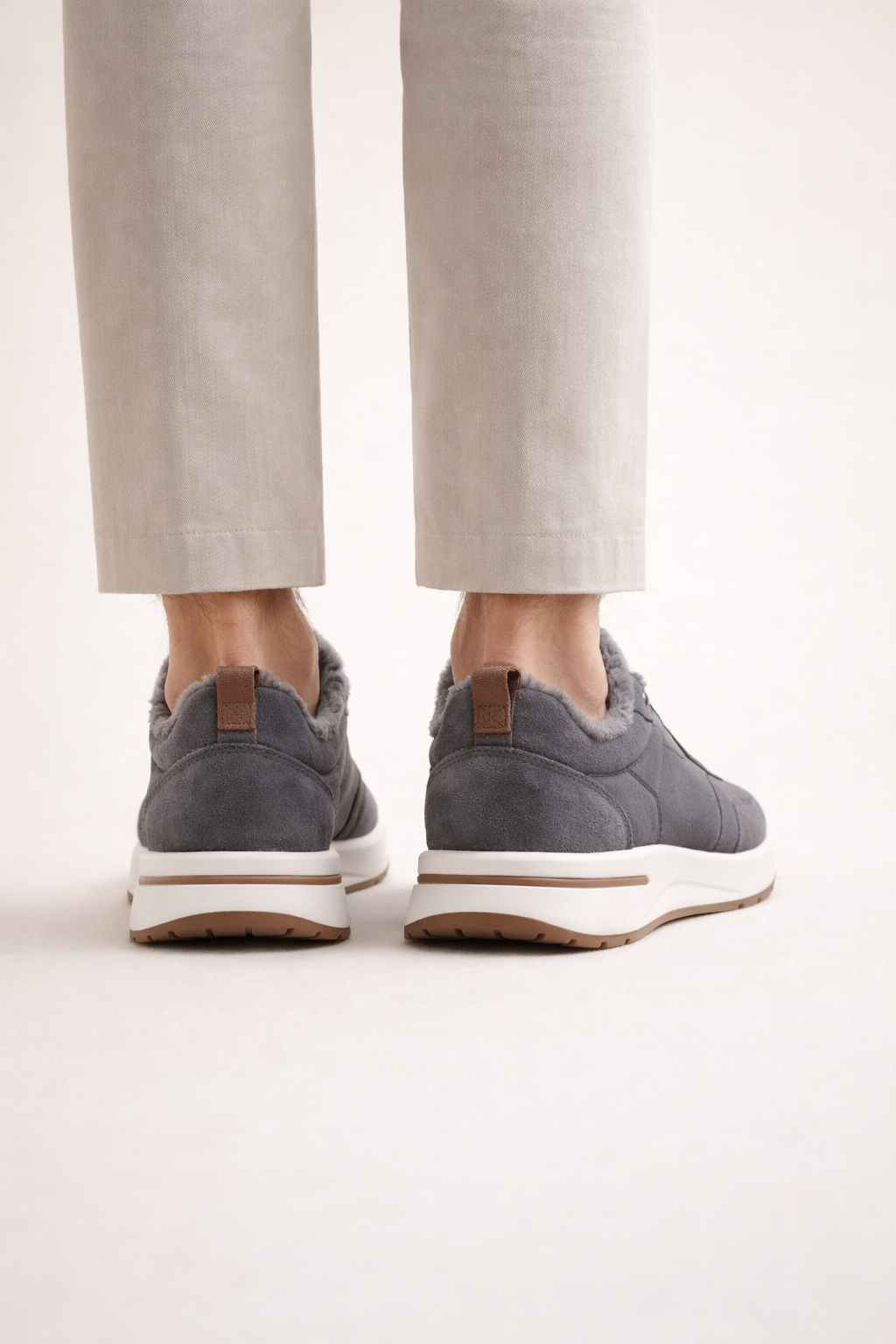 Palazzo Runner Shearling Dark Grey