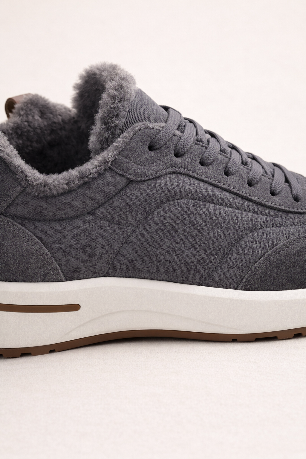 Palazzo Runner Shearling Dark Grey