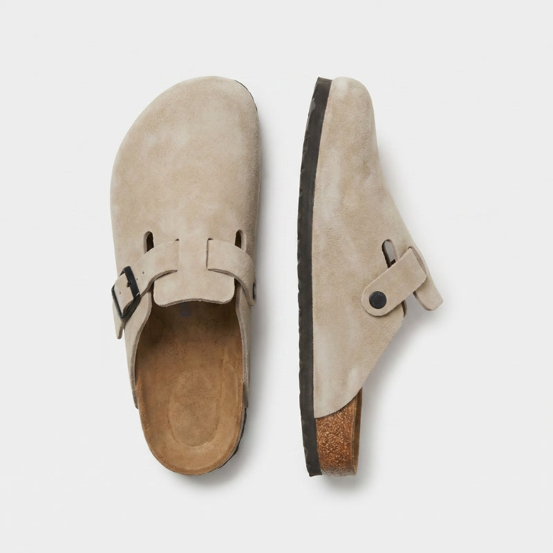 Tropea Suede Clog Taupe