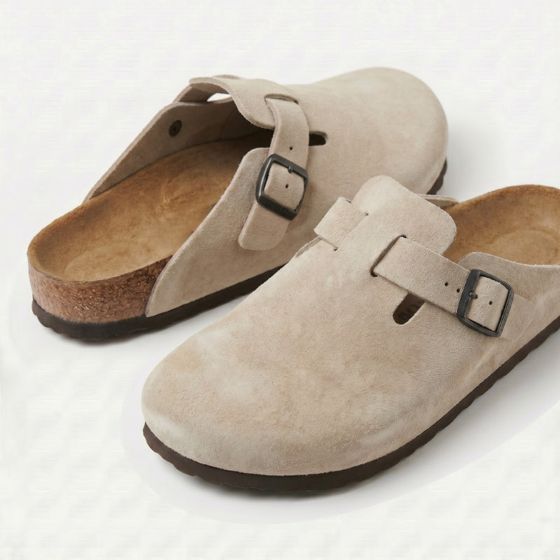 Tropea Suede Clog Taupe
