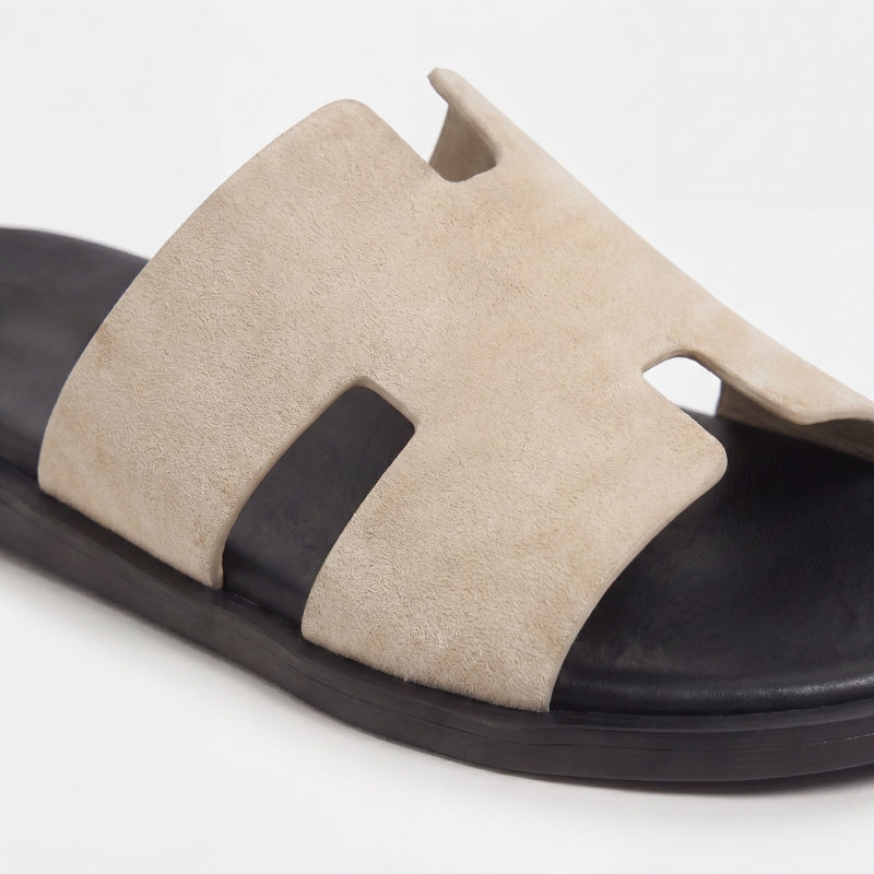 Monaco Slide Suede Cream
