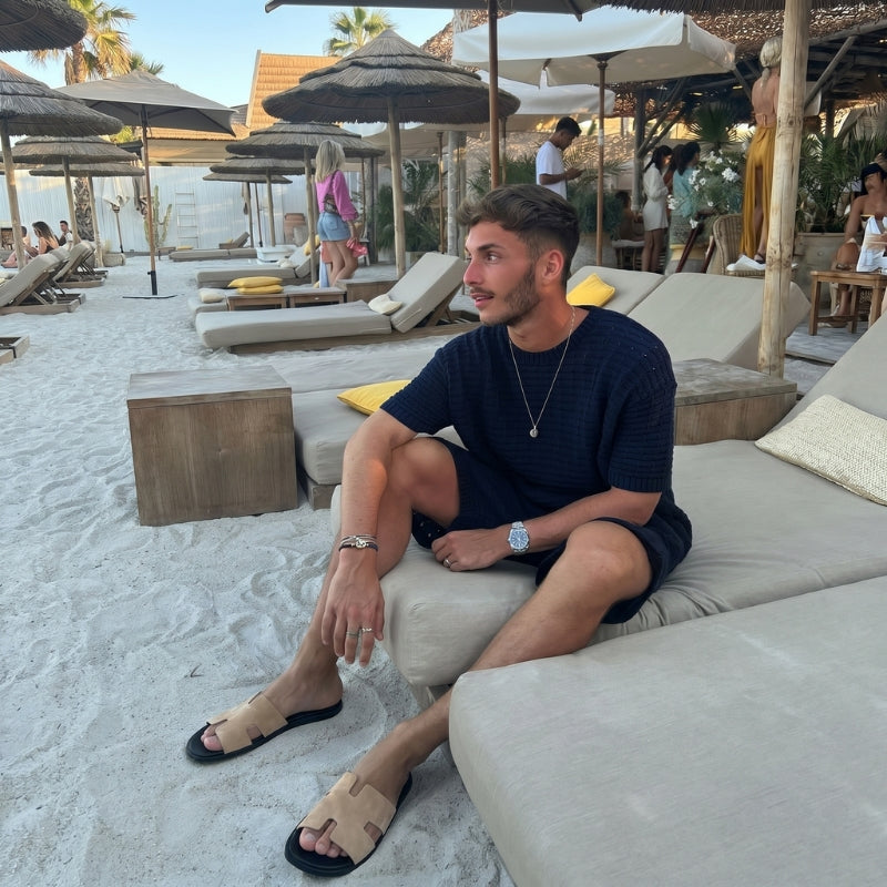 Monaco Slide Suede Sand