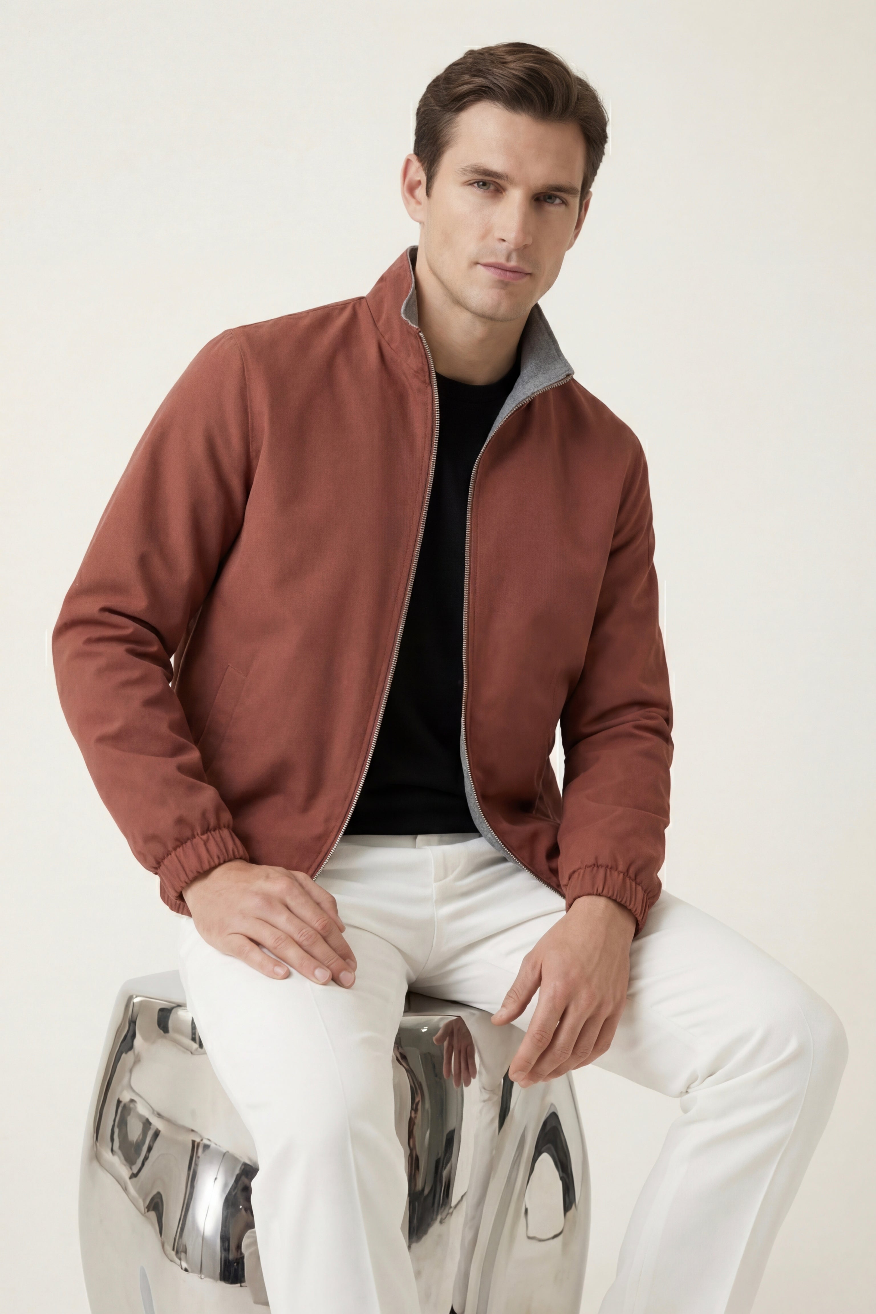Portovenere Reversible Jacket Terracotta