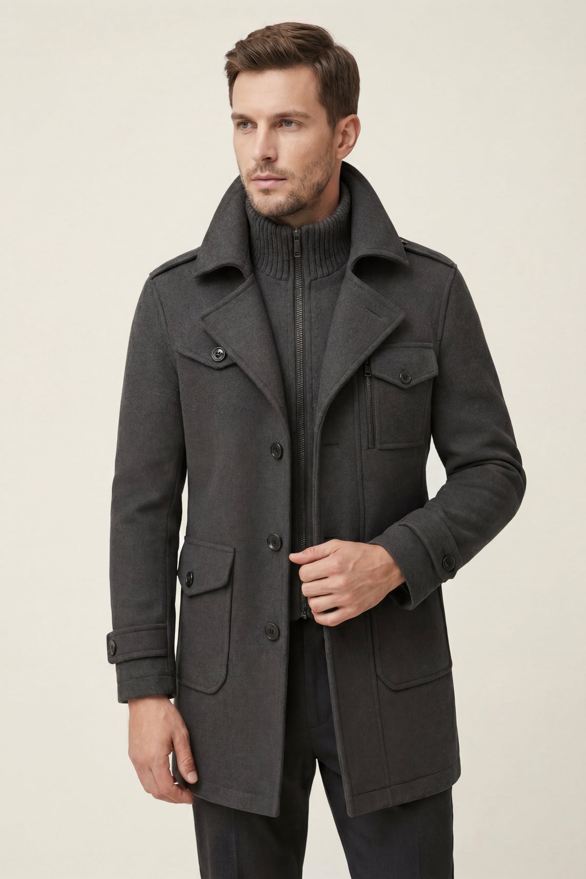 Belluno Field Coat Grey