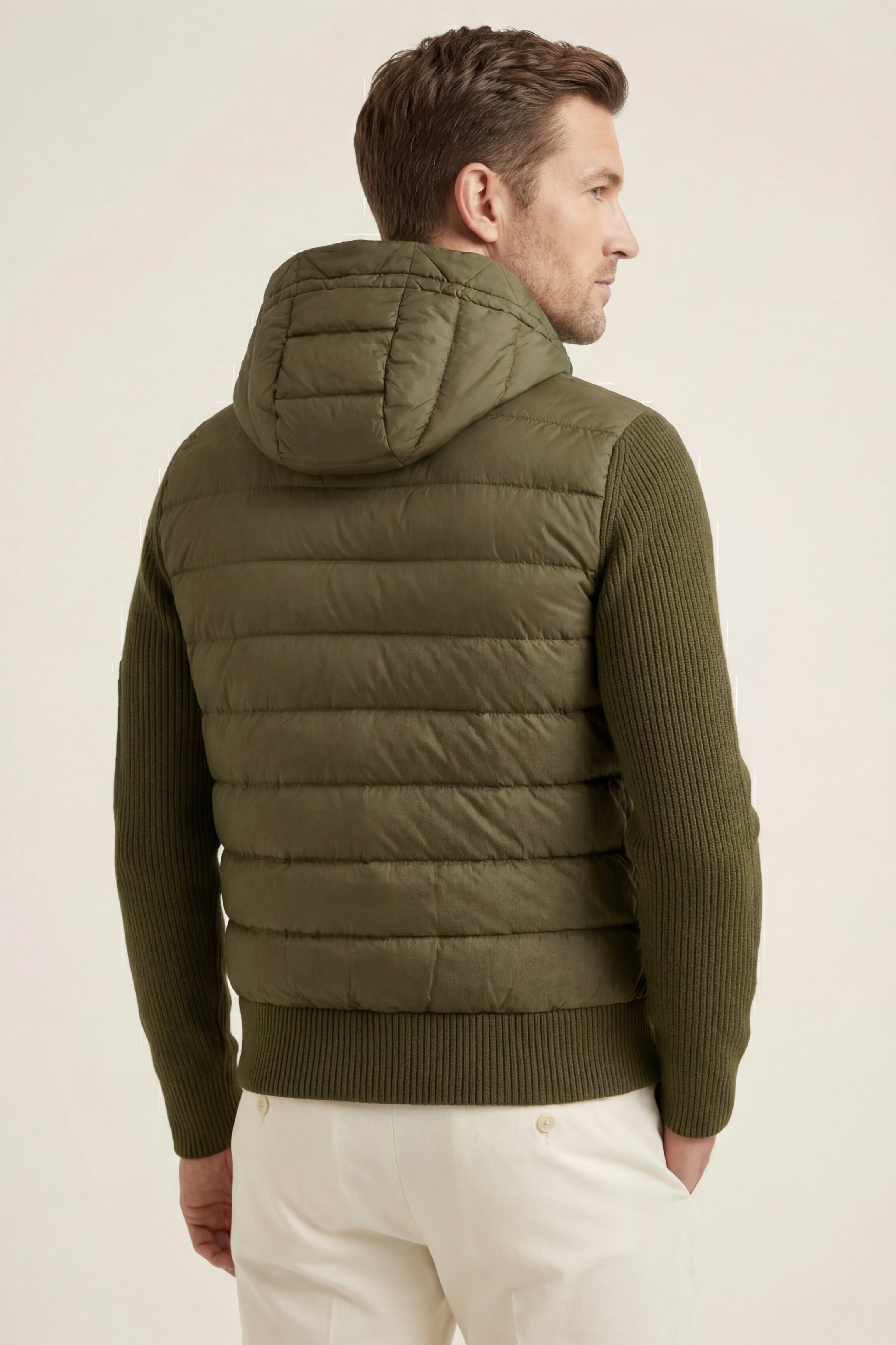 Sondrio Hybrid Zip Jacket Olive