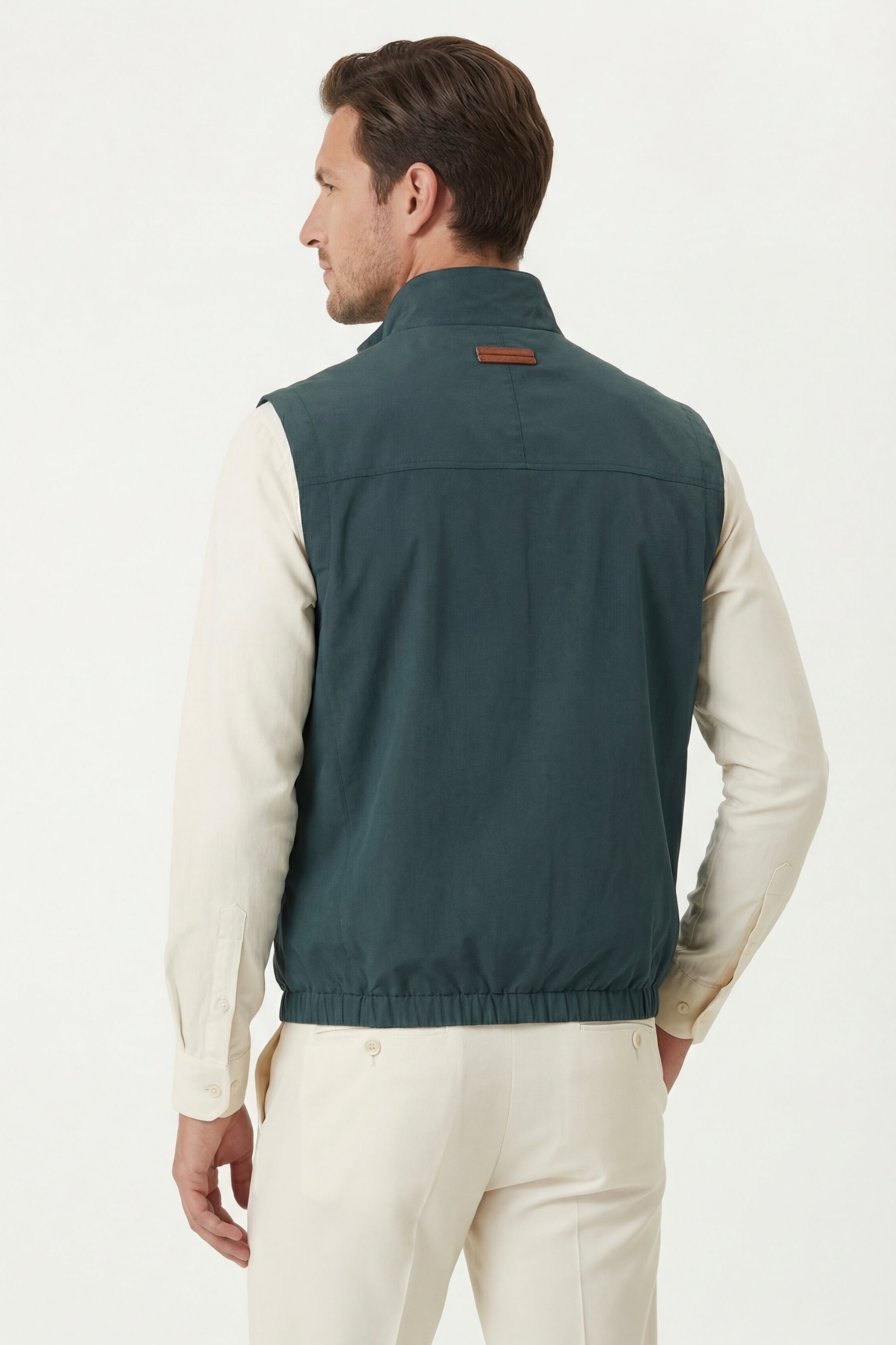 Lecco Stand-Collar Zip Vest Pino