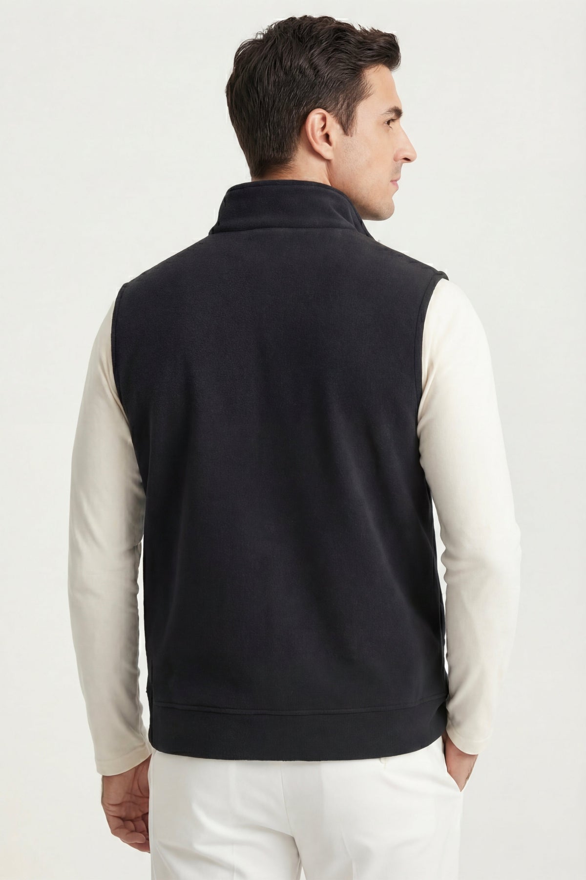 Livigno Brushed Fleece Vest Black