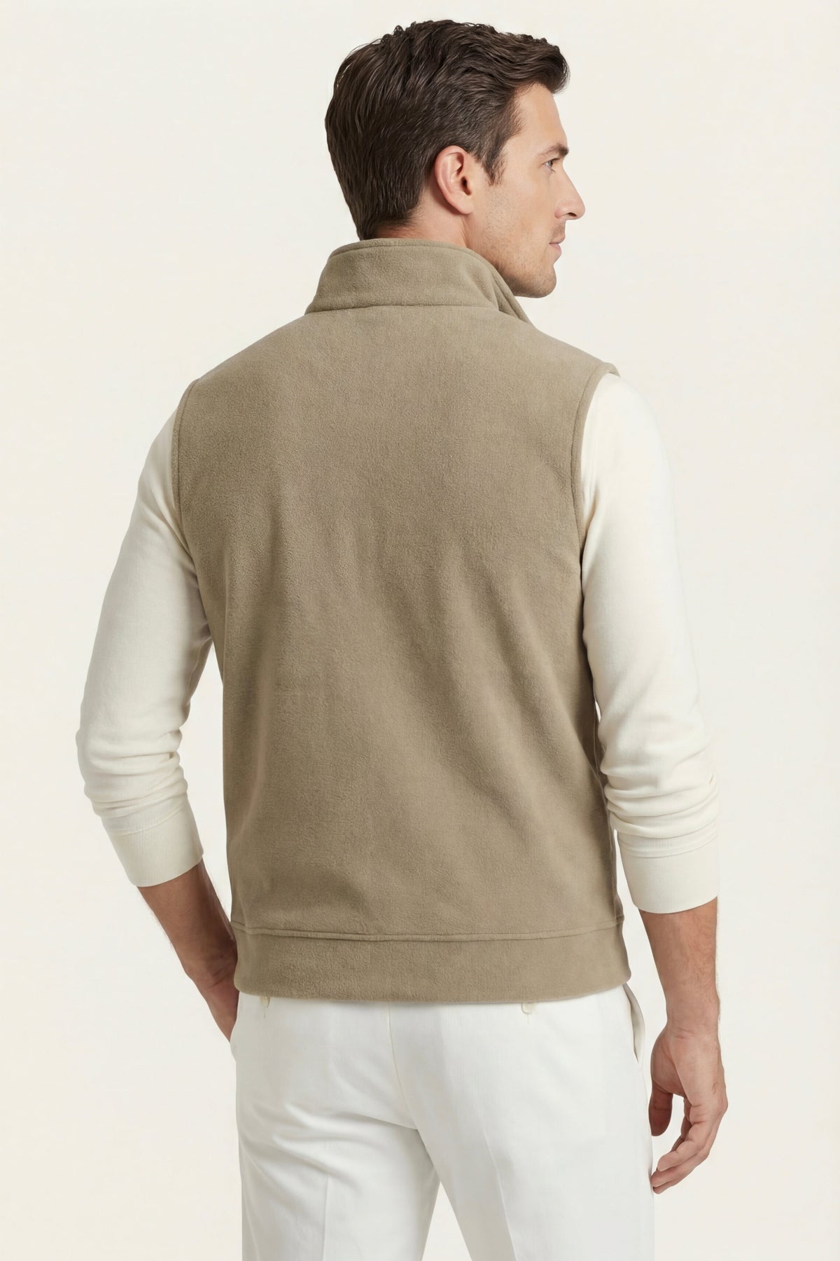 Livigno Brushed Fleece Vest Beige