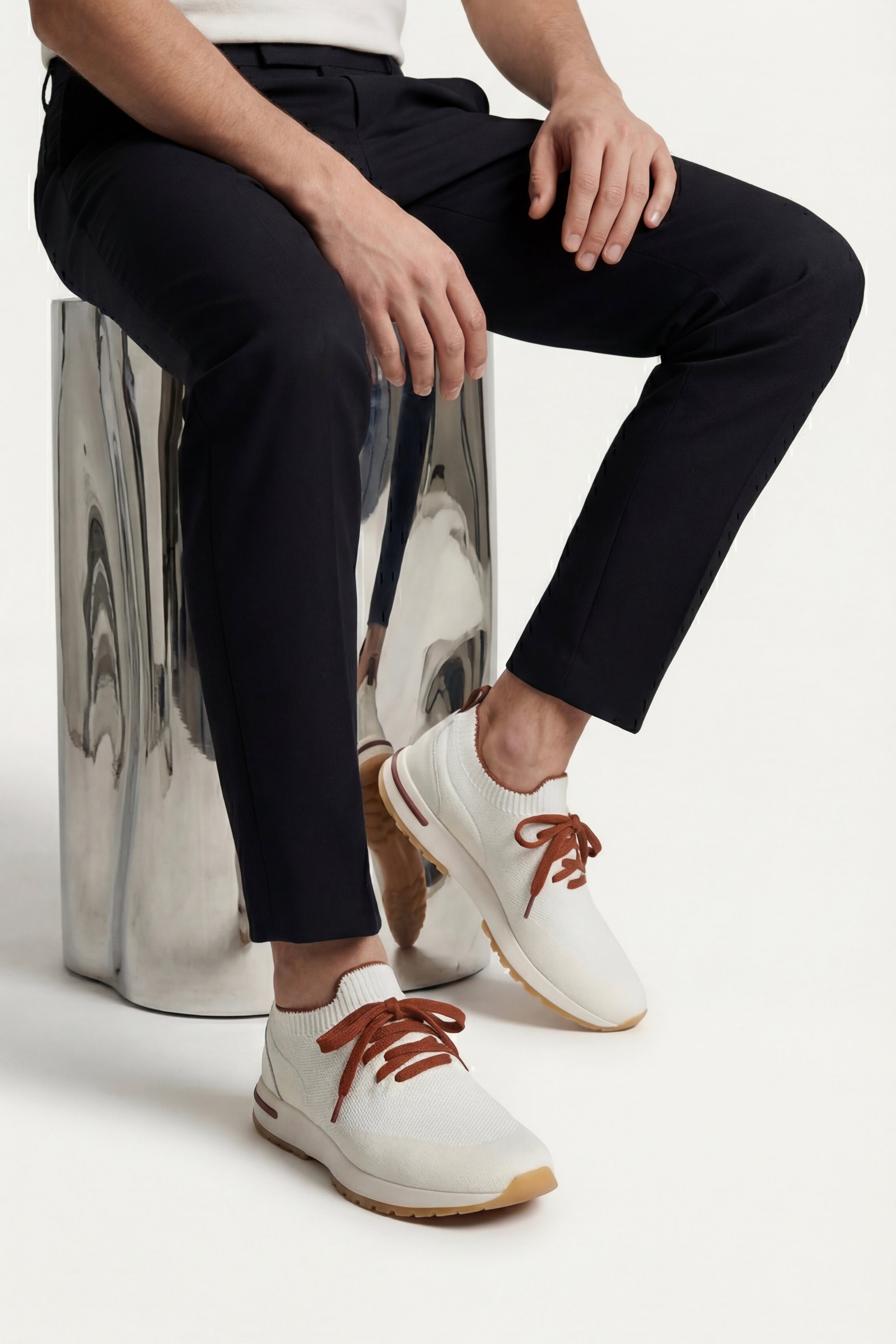 Siena Knit Sneaker White