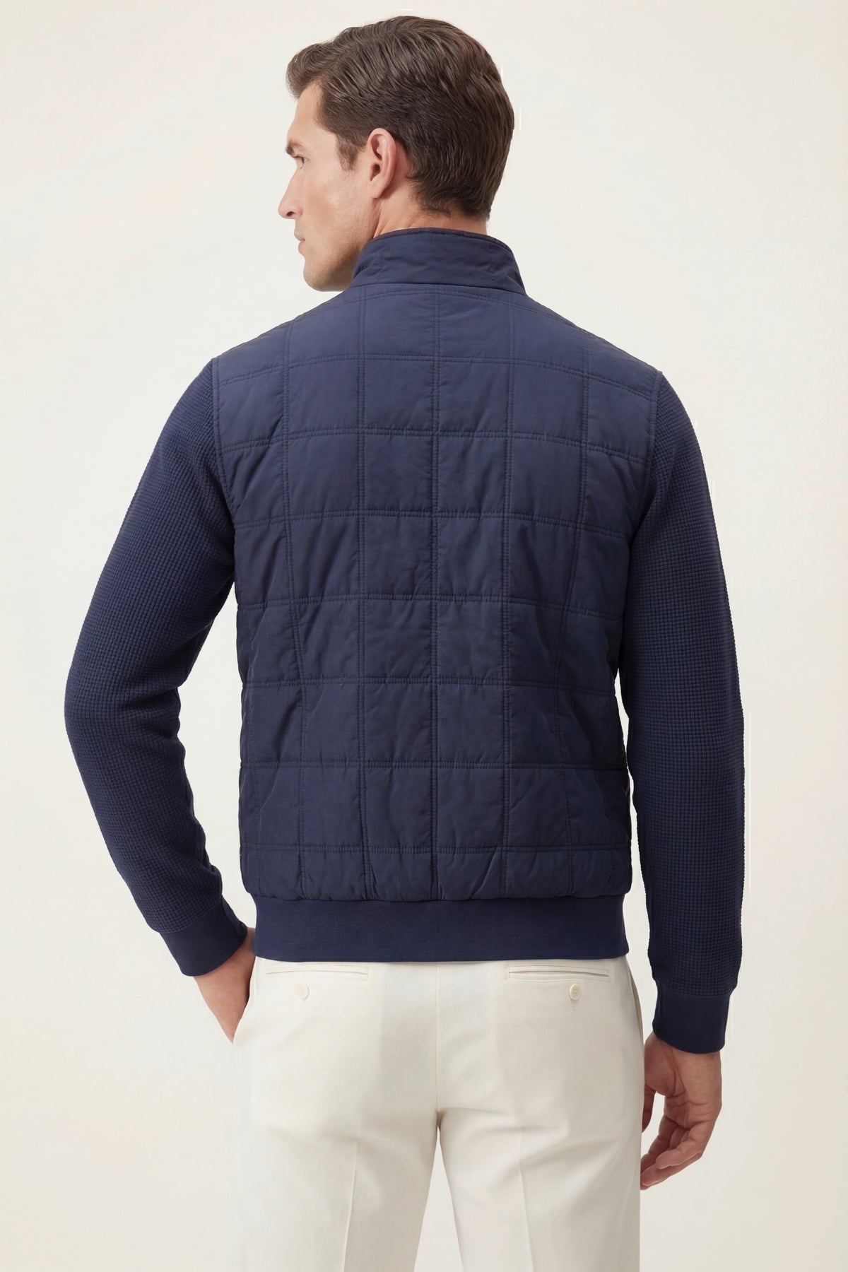 Treviso Quilted Hybrid Jacket Dark Blue
