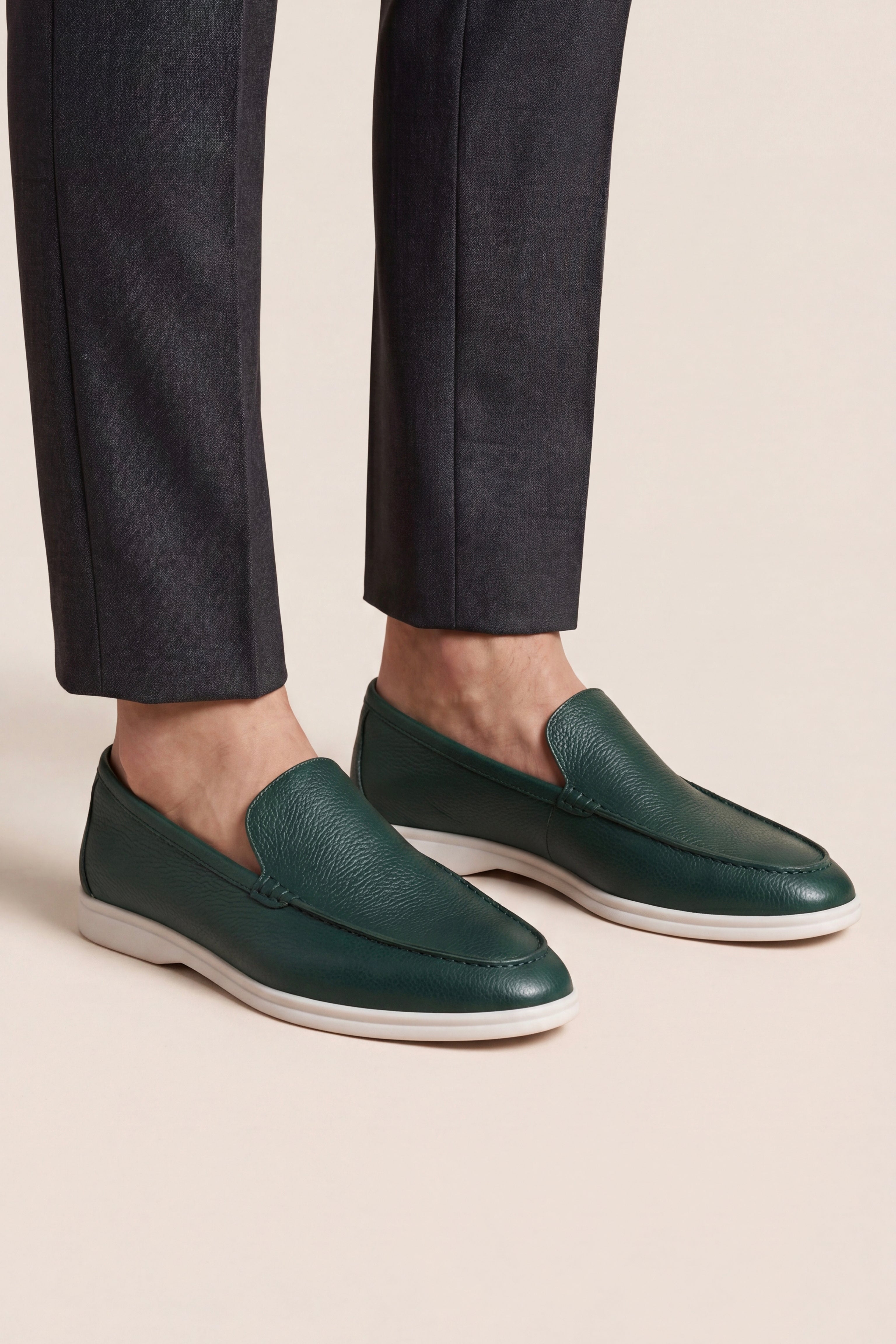 Portofino Leather Loafer Dark Green