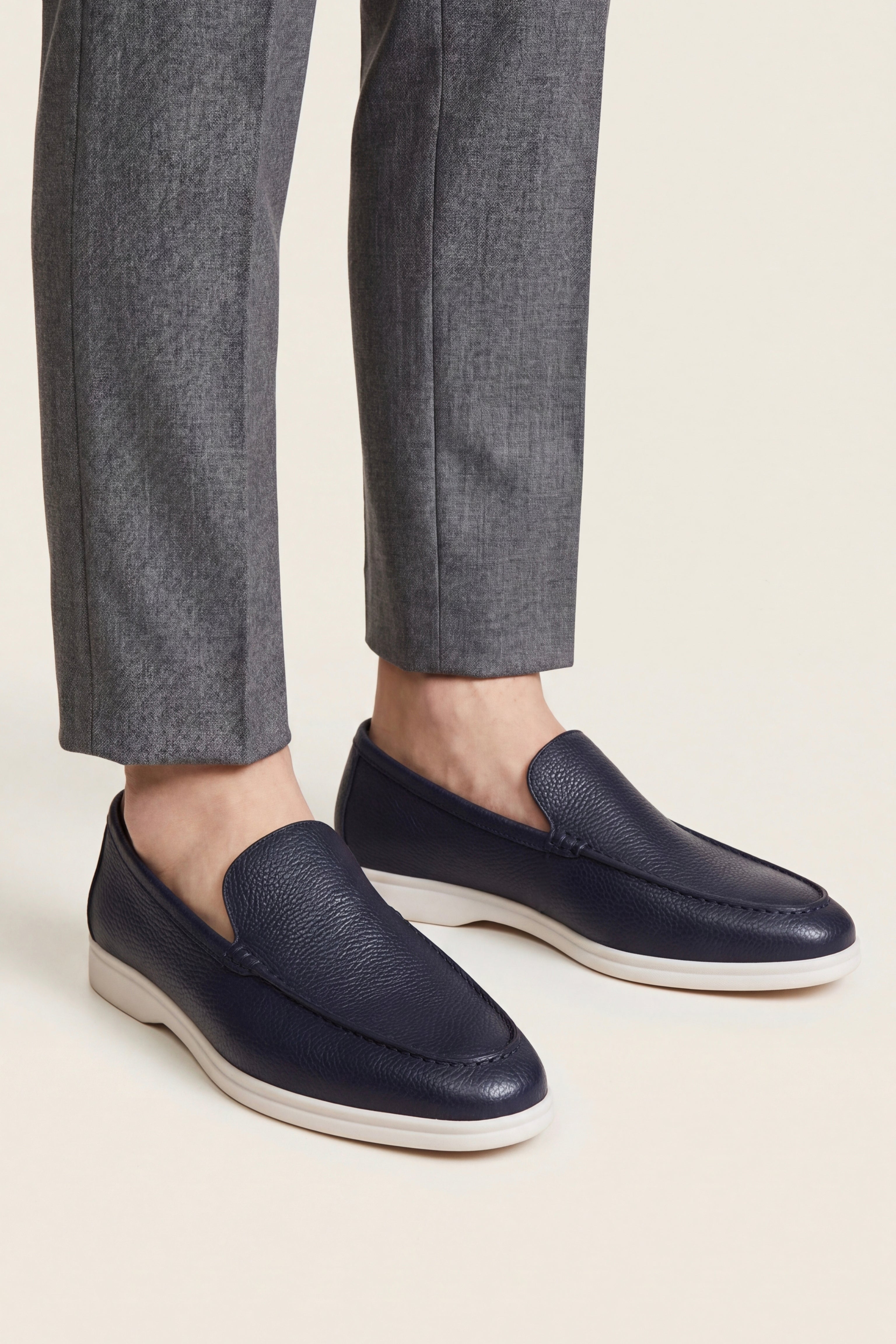 Portofino Leather Loafer Navy Blue