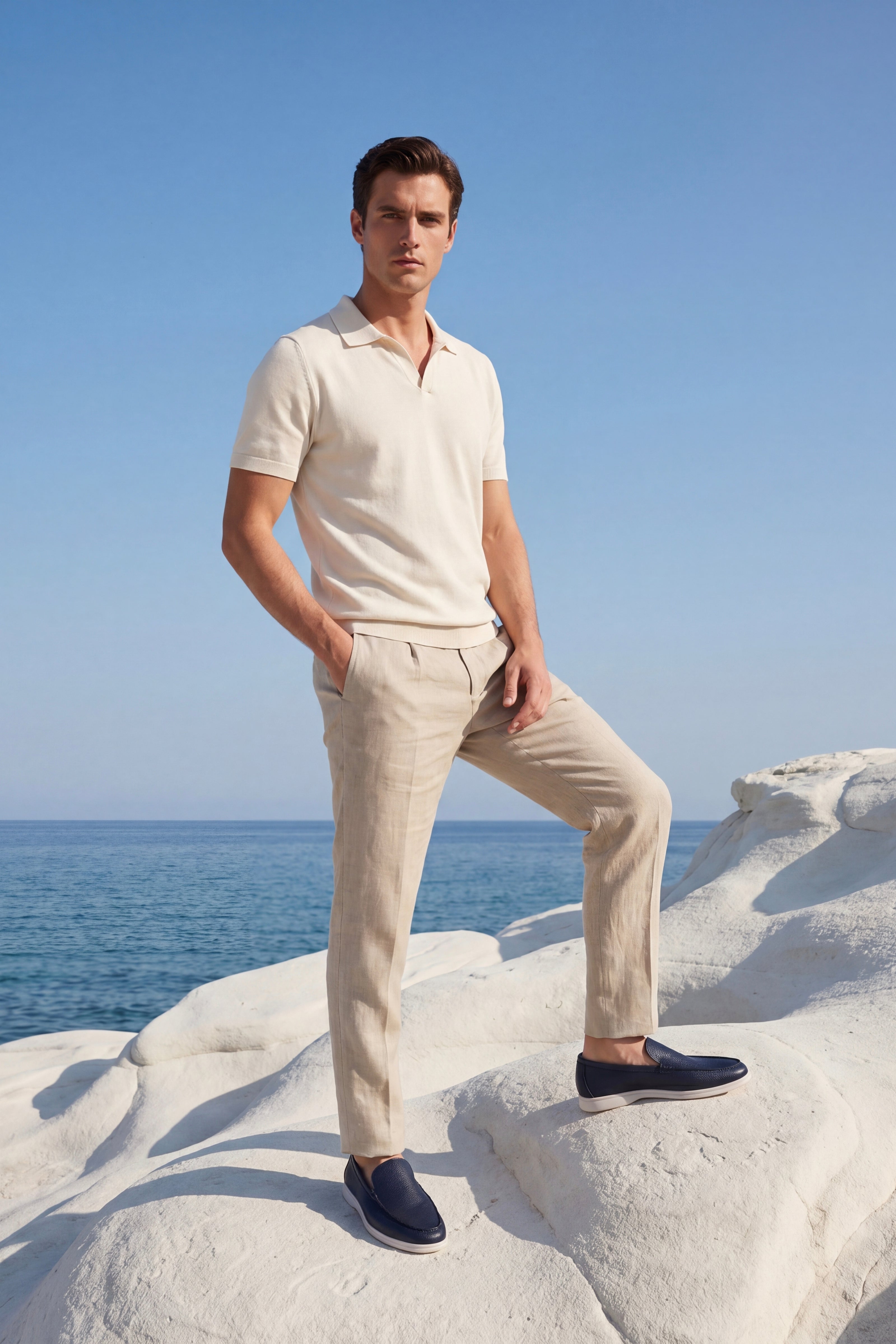 Portofino Leather Loafer Navy Blue