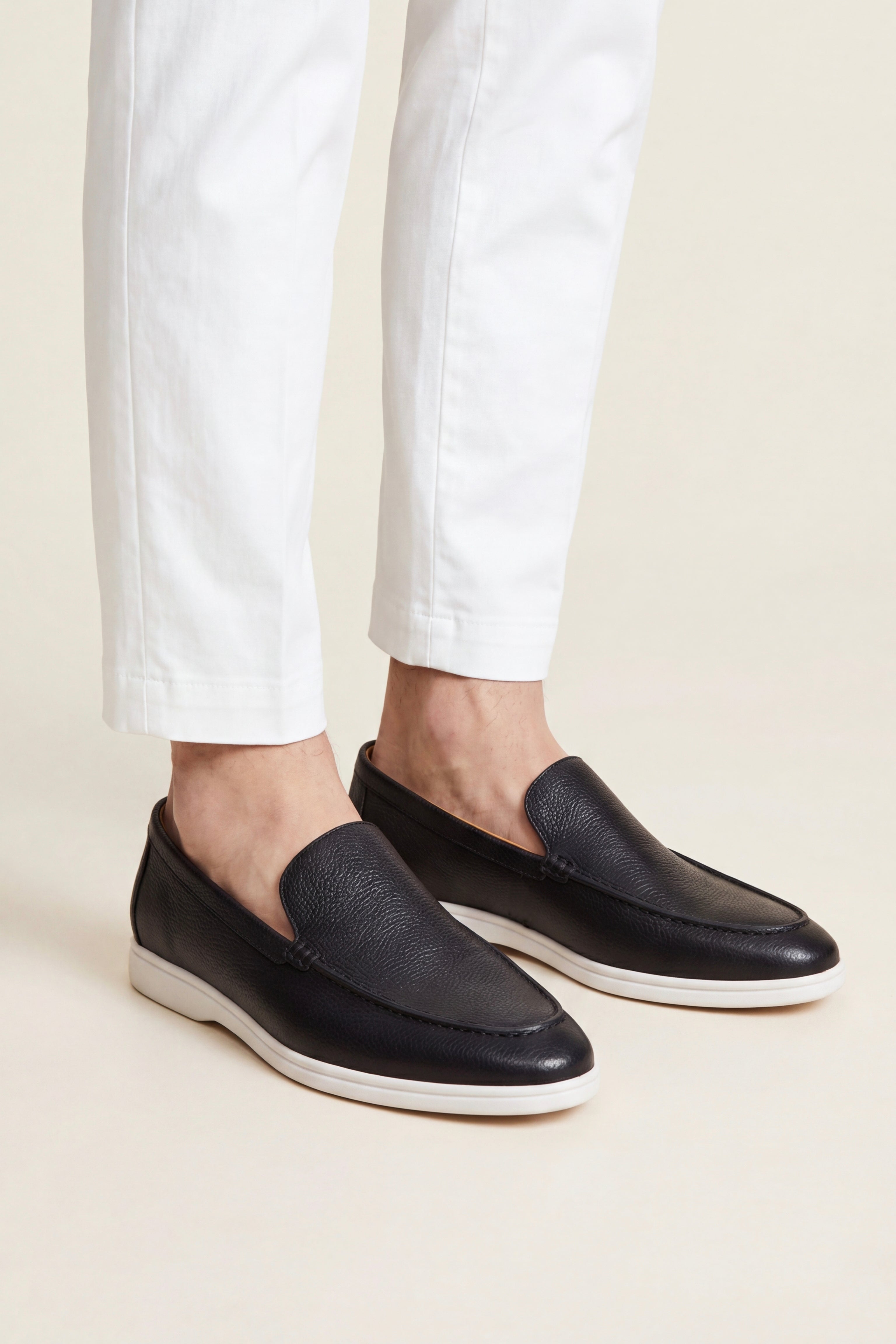 Portofino Leather Loafer Black