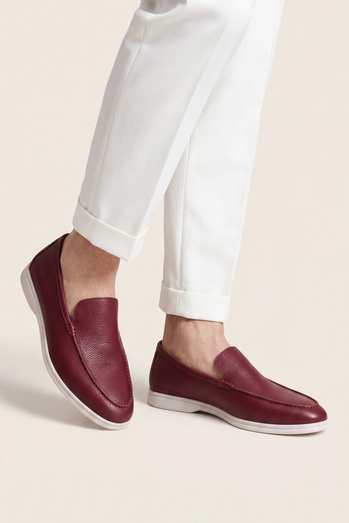 Portofino Leather Loafer Burgundy Red