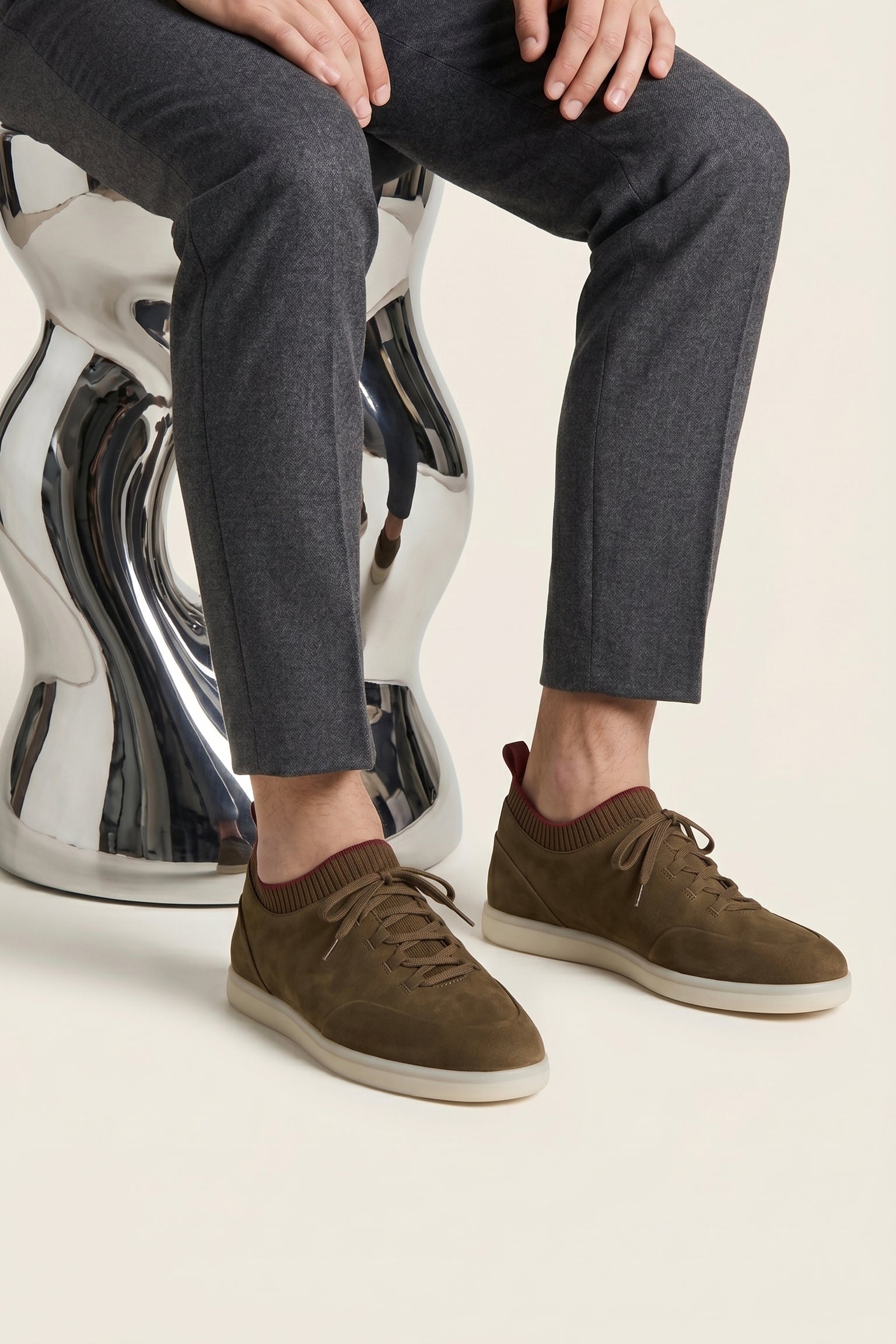 Lugano Nubuck Sneaker Olive Green