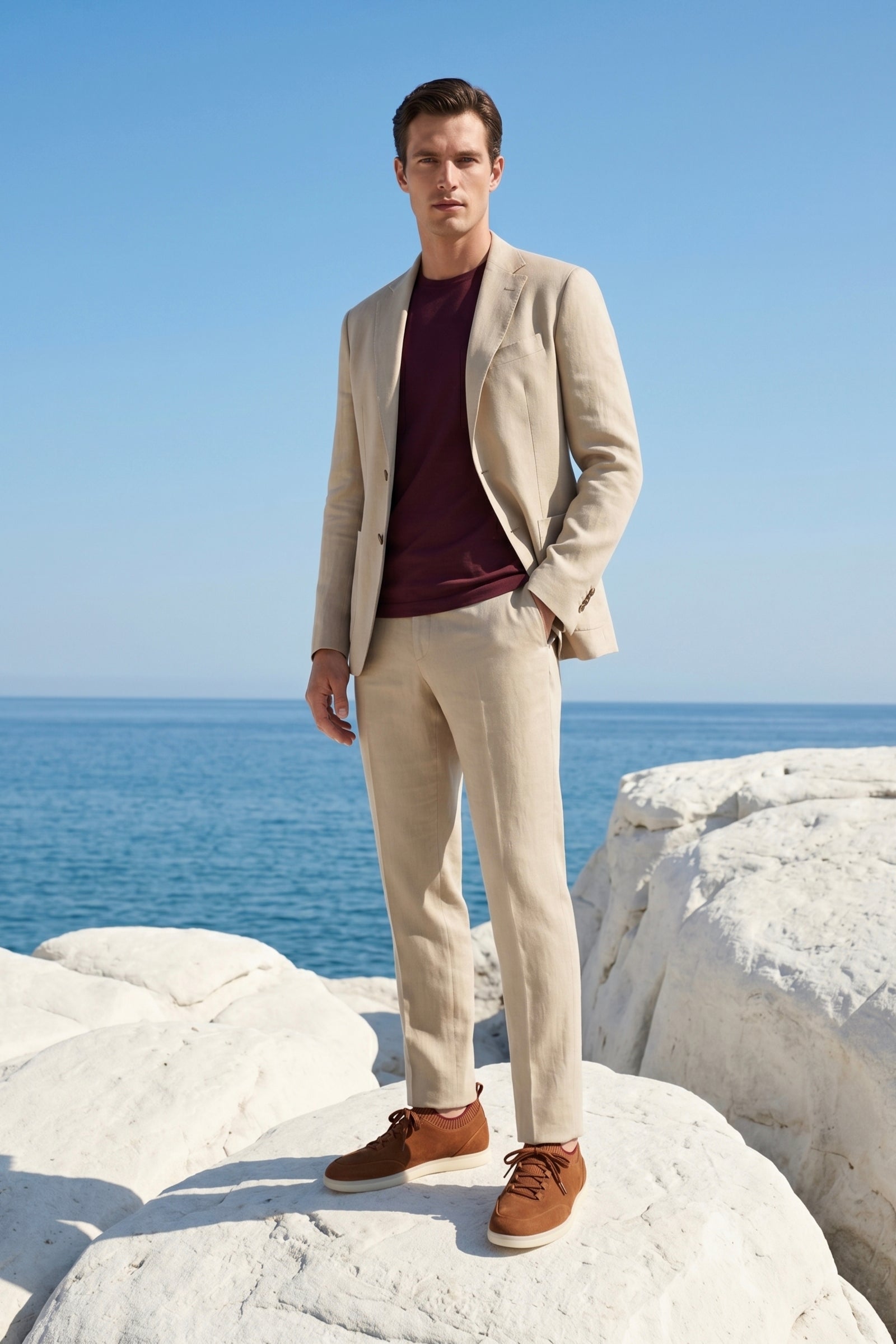 Lugano Nubuck Sneaker Camel Brown