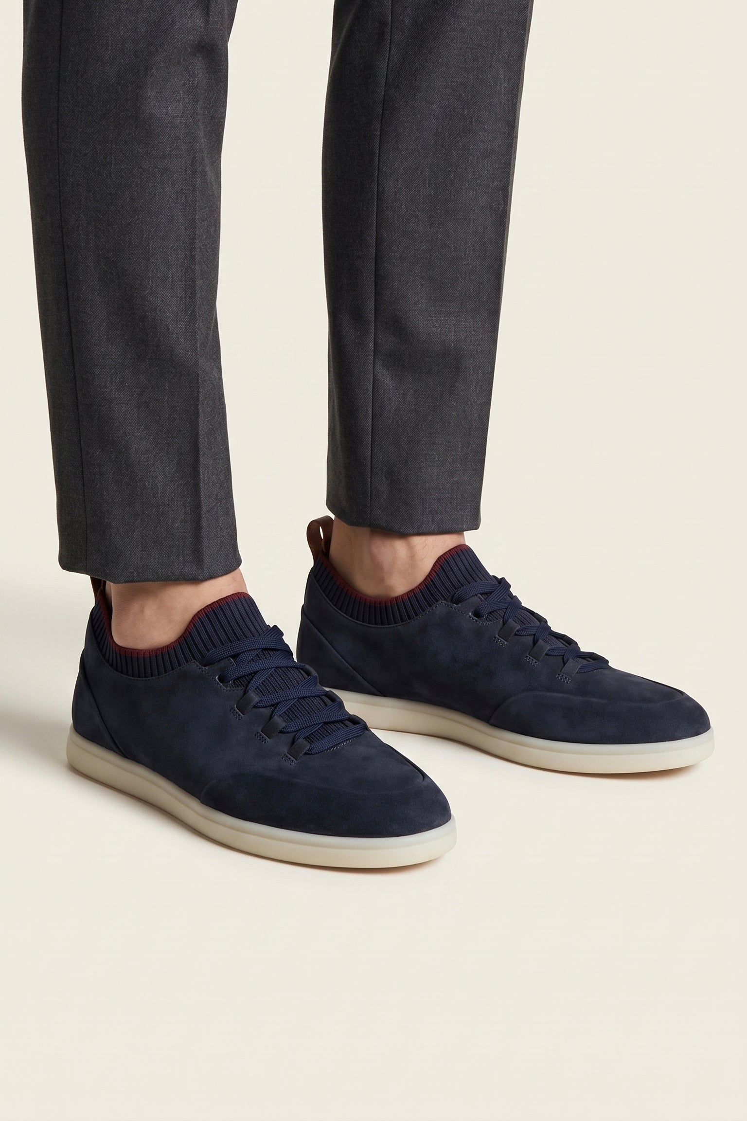 Lugano Nubuck Sneaker Navy Blue