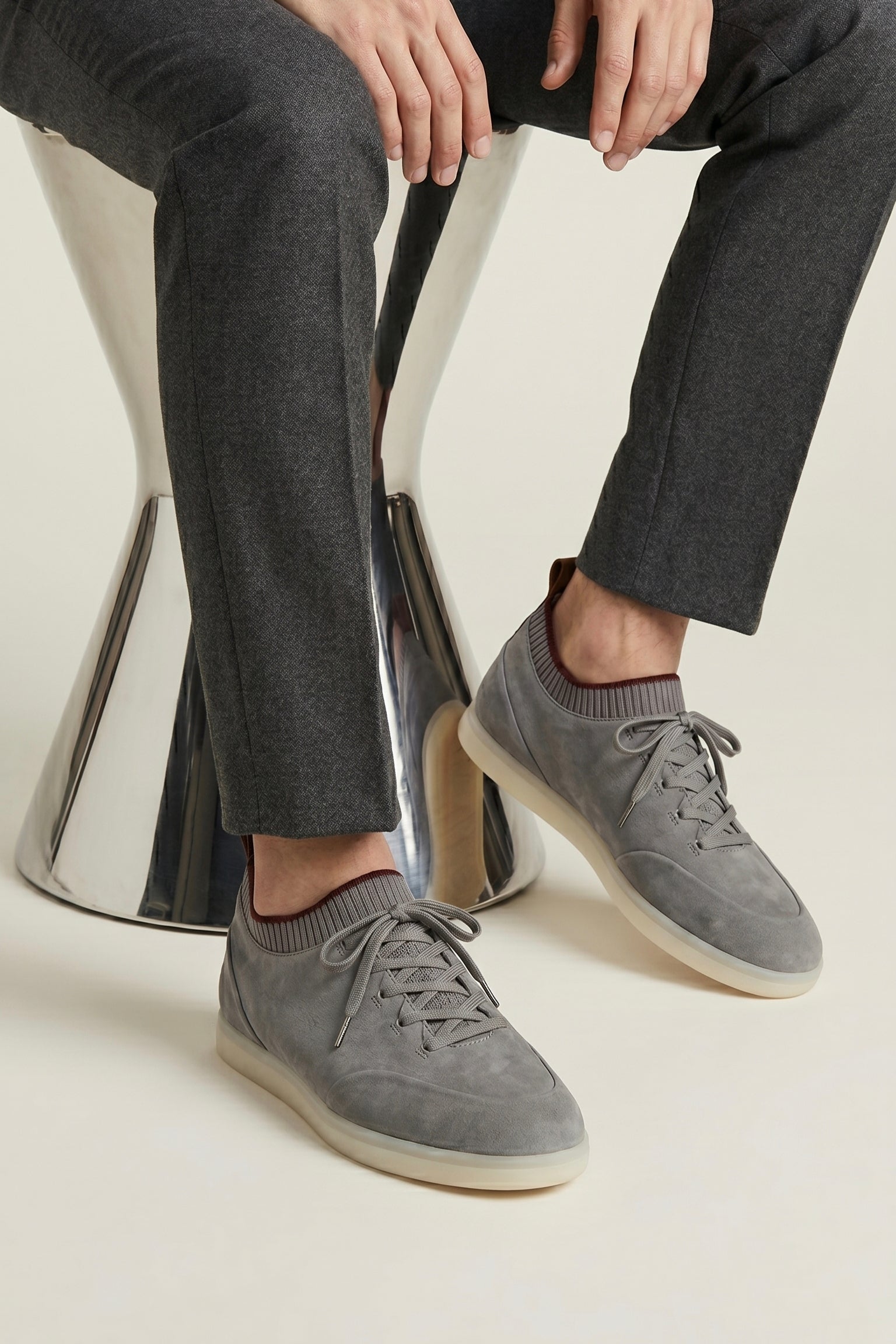 Lugano Nubuck Sneaker Light Grey