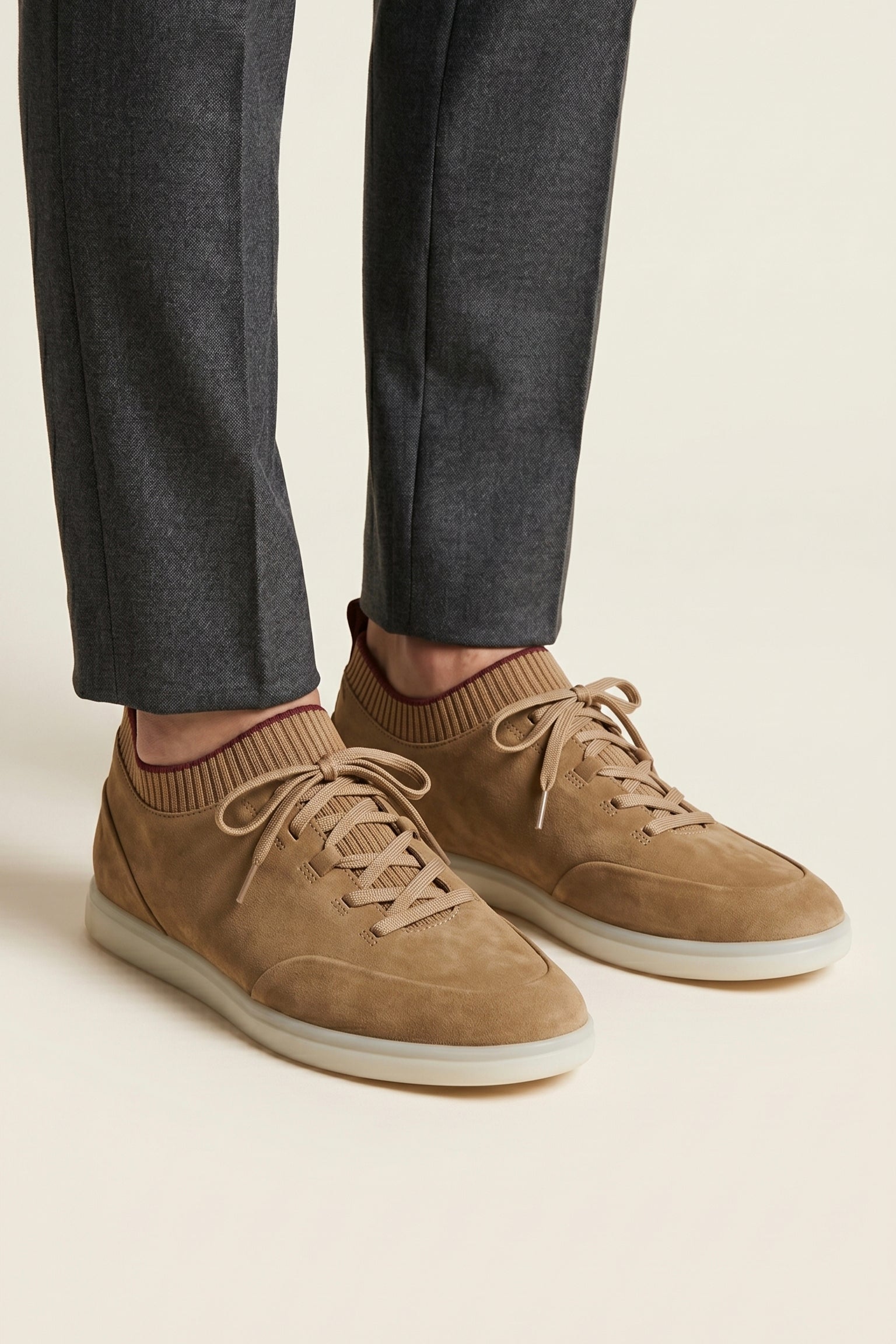 Lugano Nubuck Sneaker Sand Beige