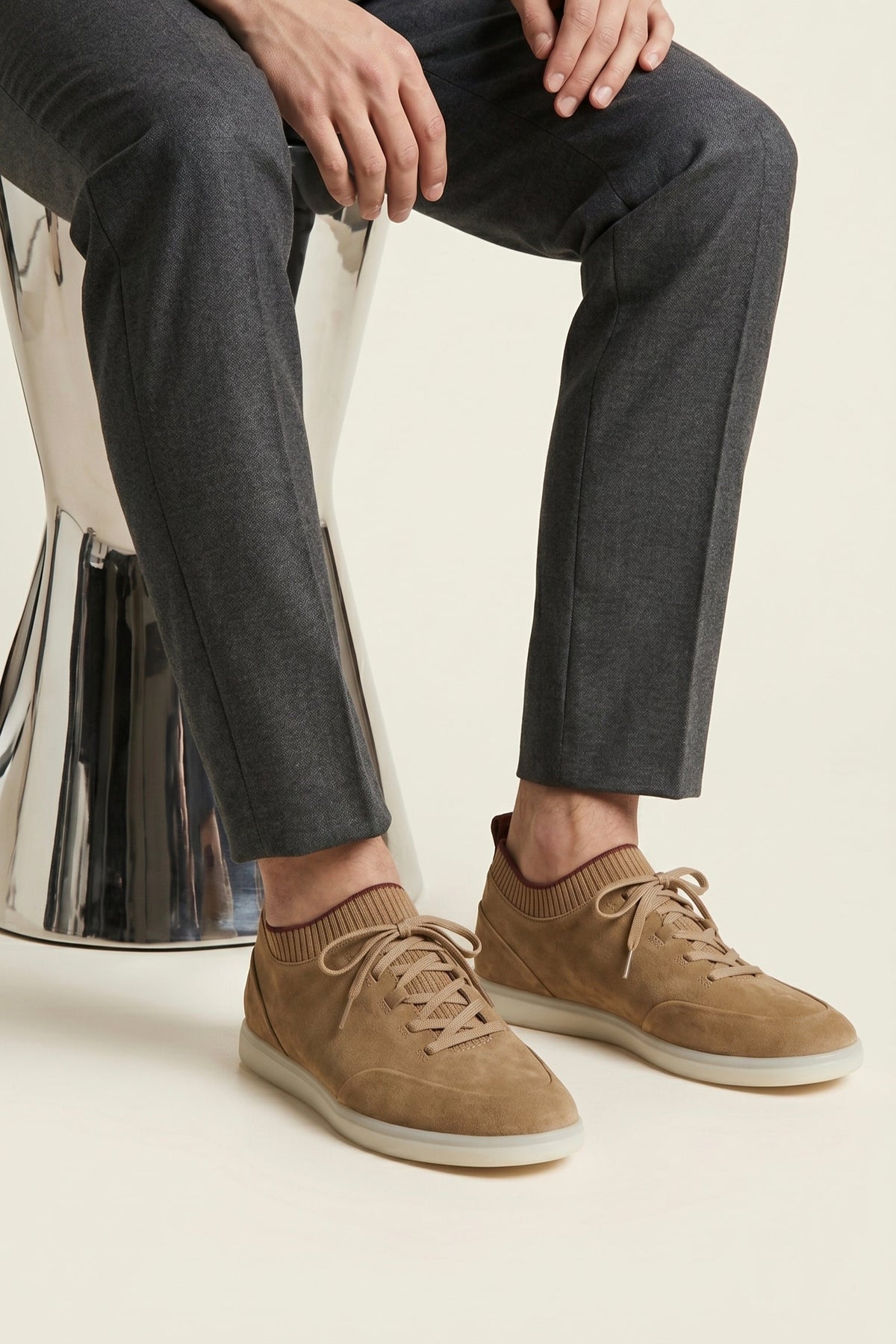 Lugano Nubuck Sneaker Sand Beige