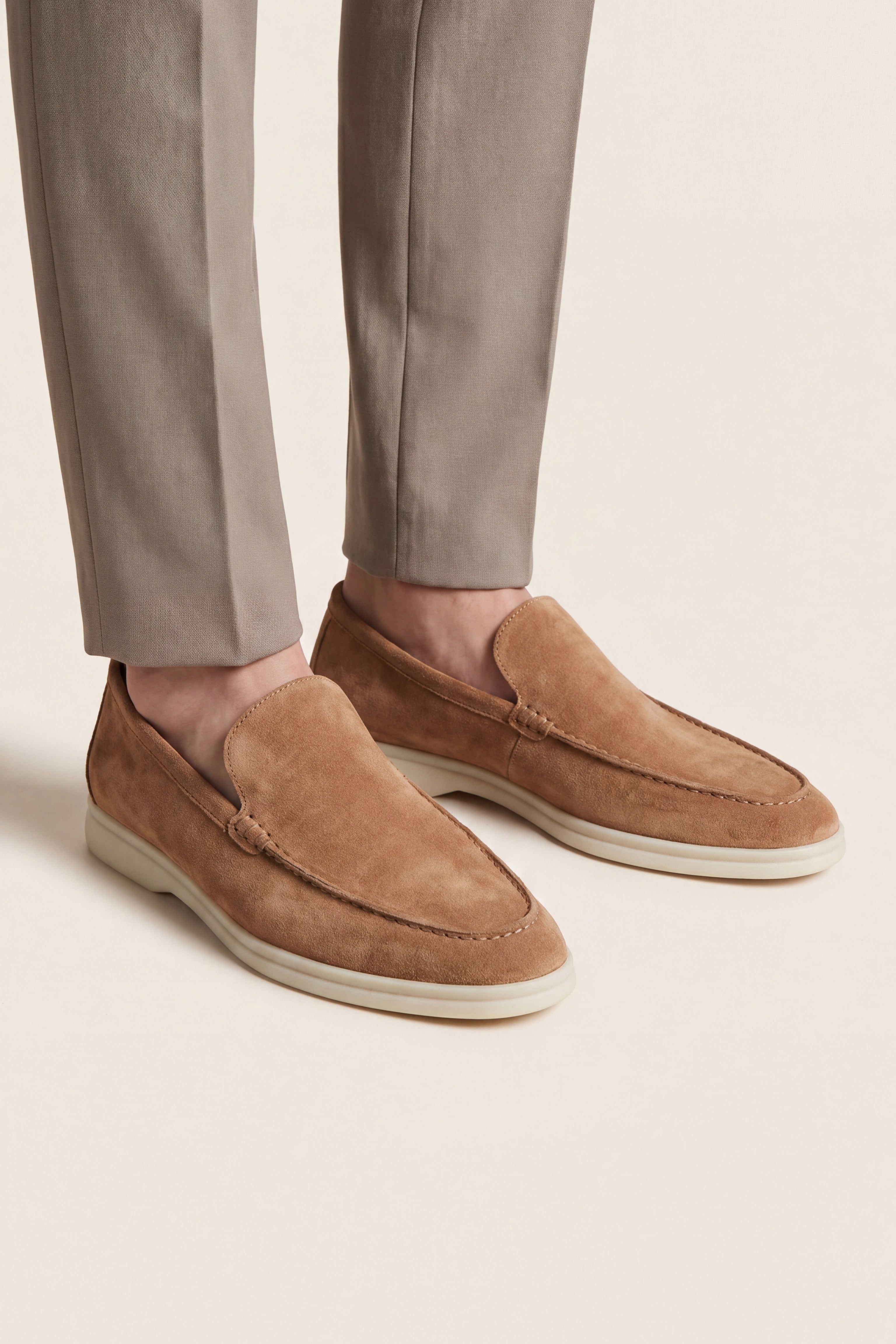 Milano Classic Loafer Suede Camel Brown