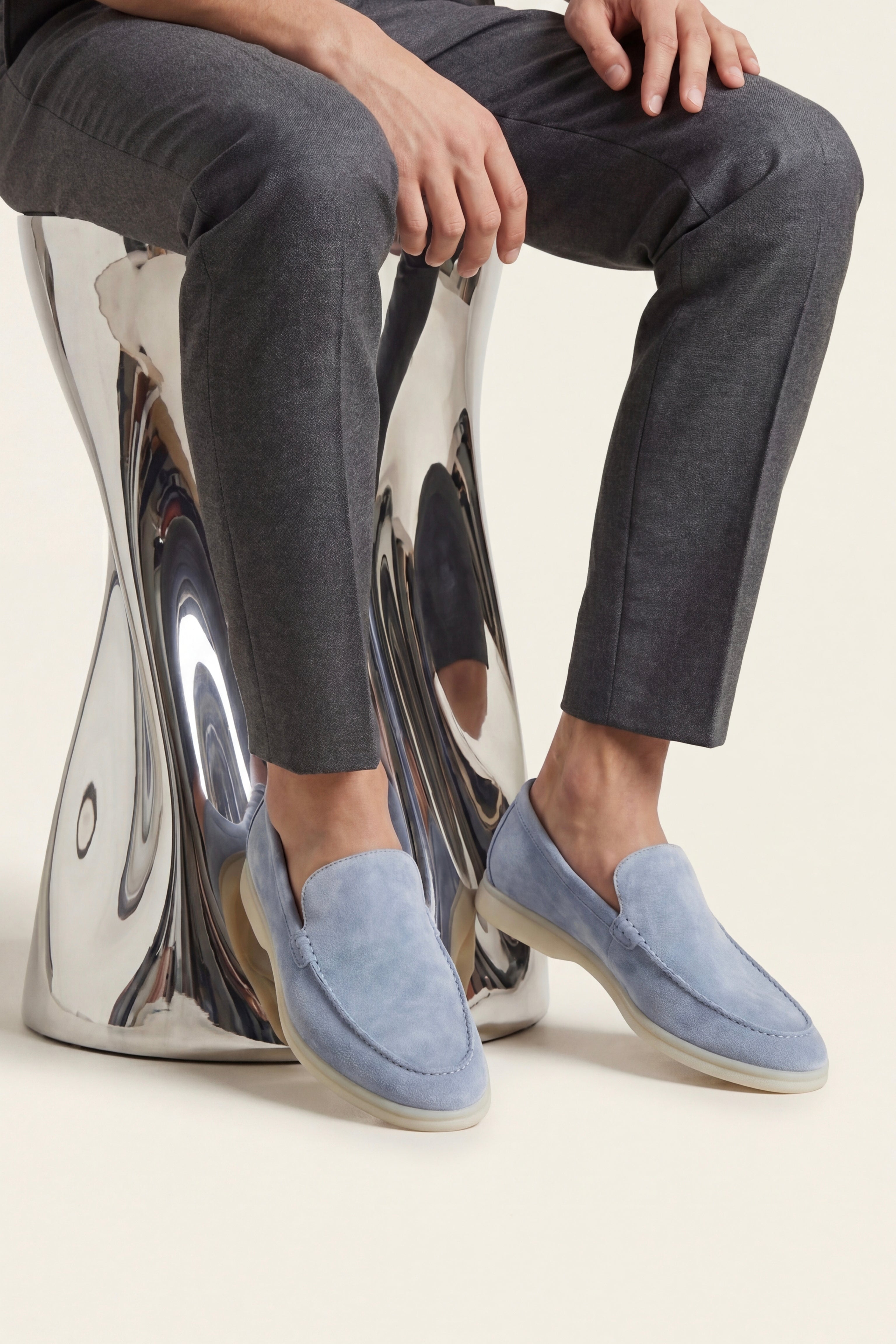 Milano Classic Loafer Suede Light Blue