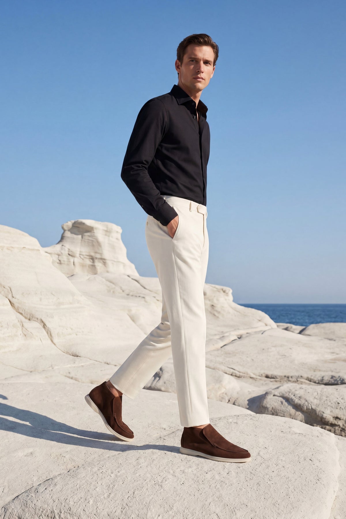 Milano City Loafer Suede Dark Brown