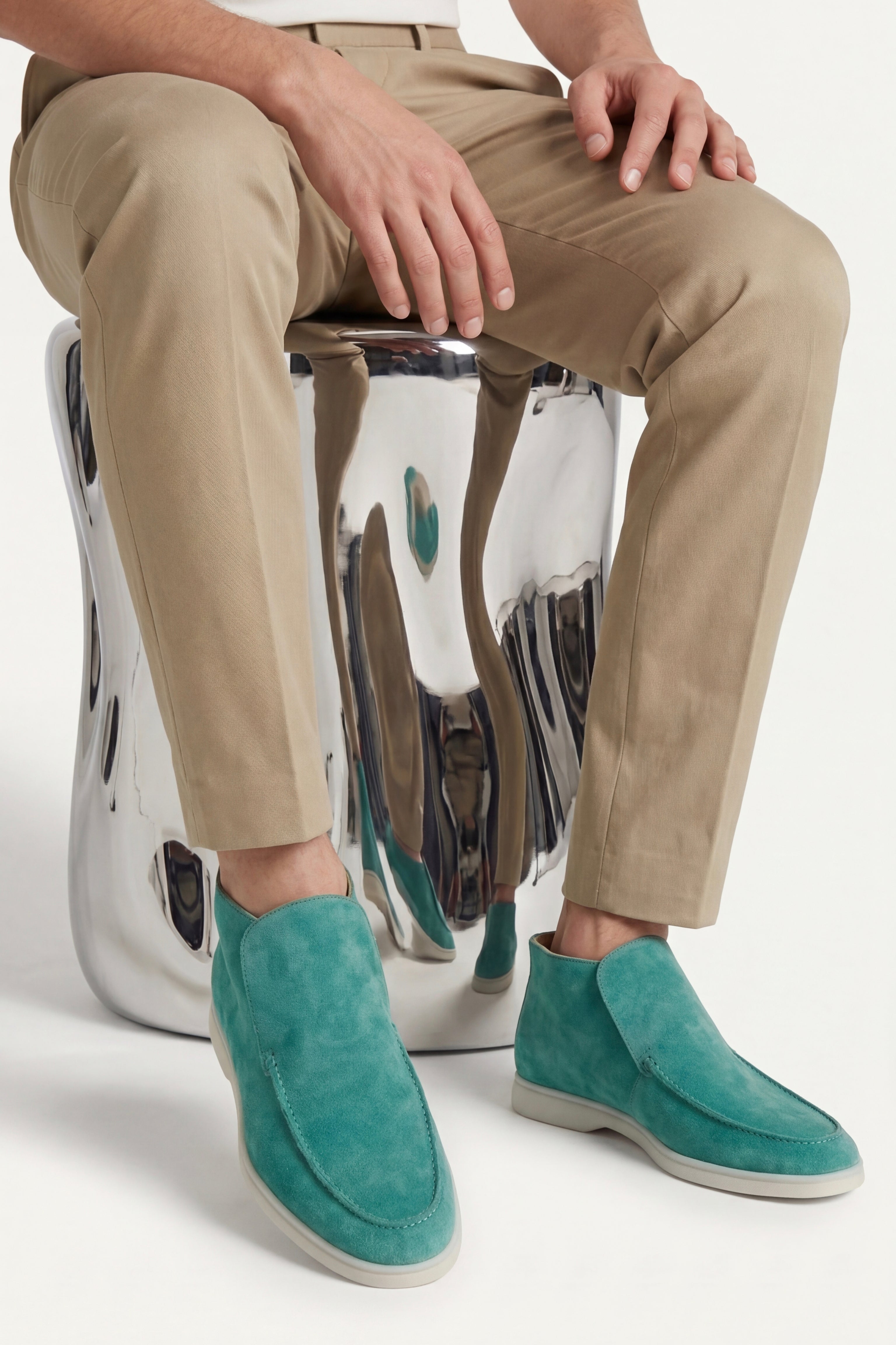 Milano City Loafer Suede Teal Green