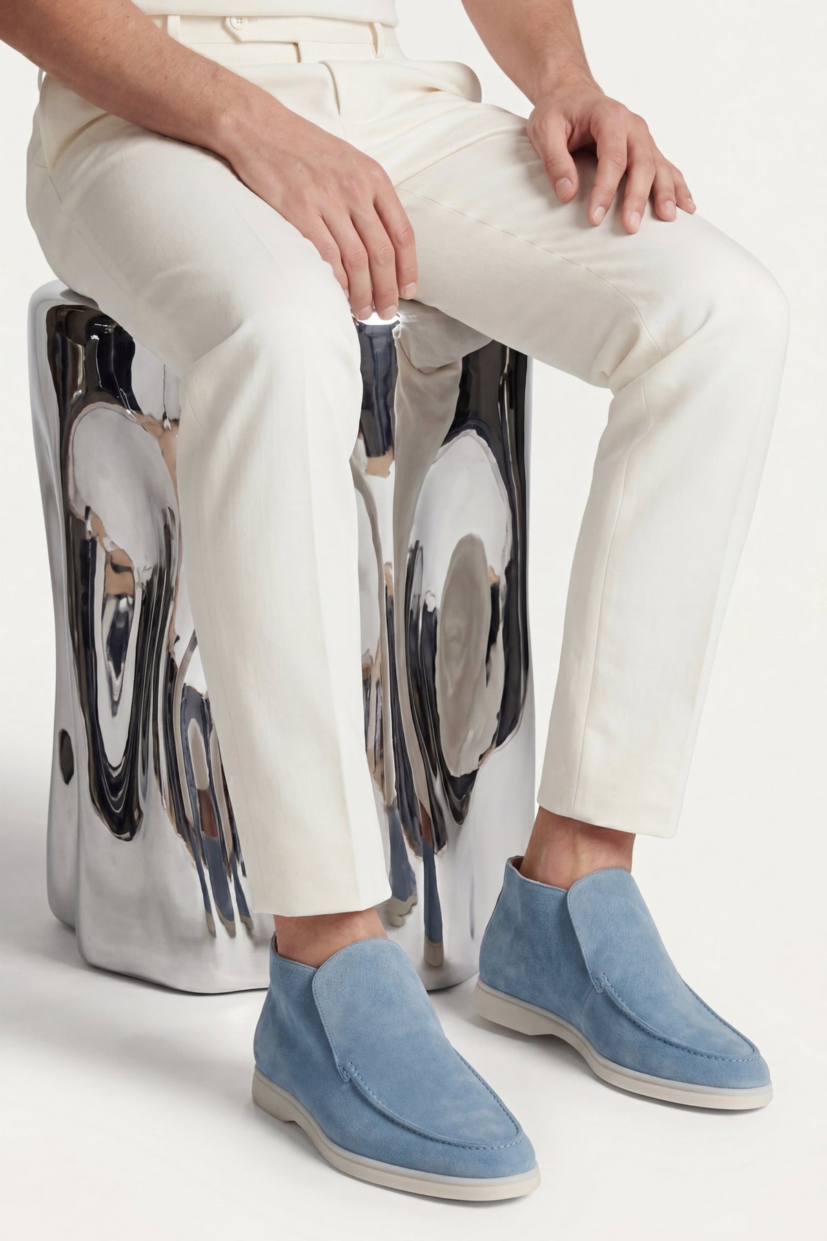Milano City Loafer Suede Light Blue