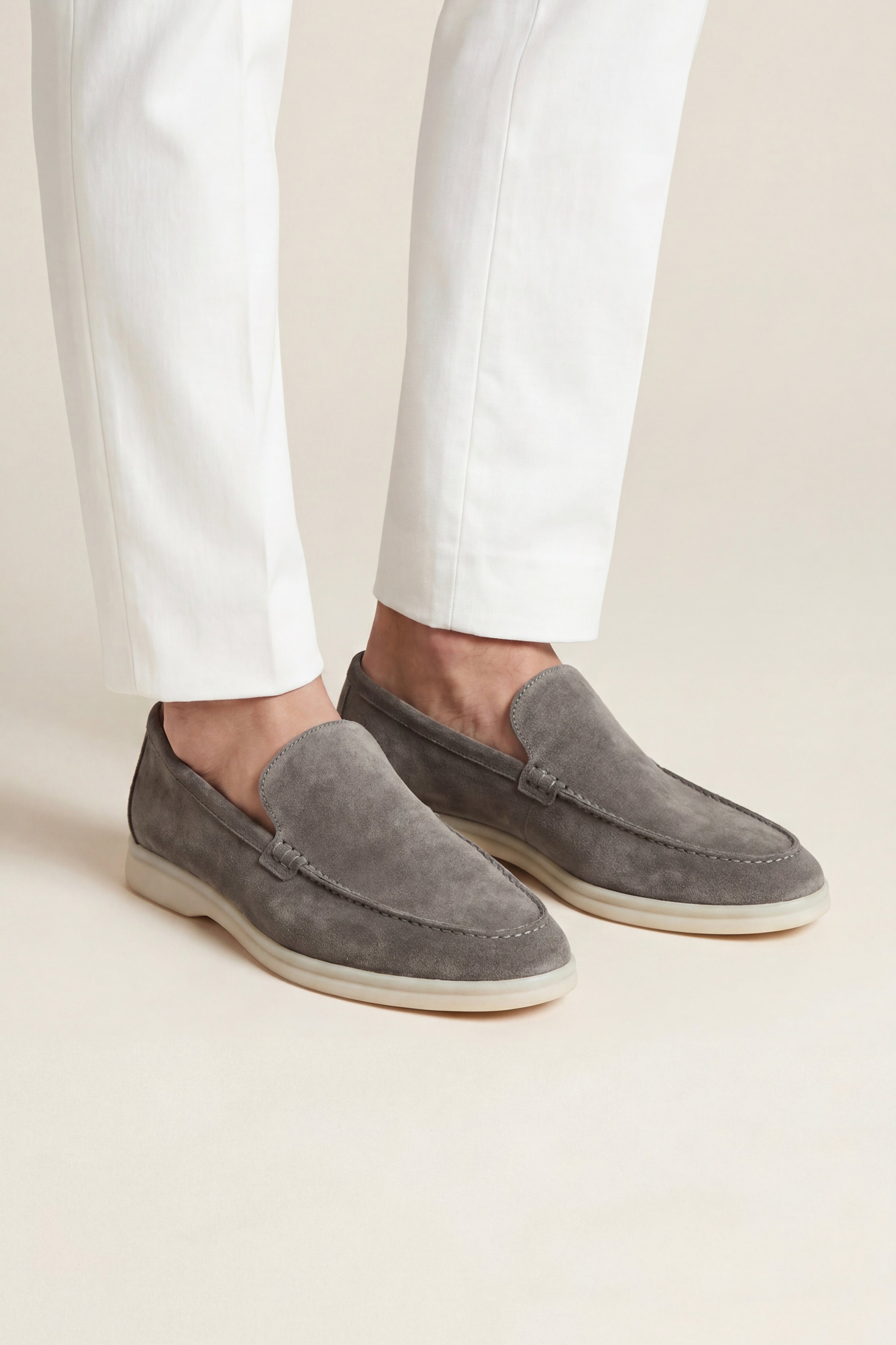 Milano Classic Loafer Suede Taupe Grey