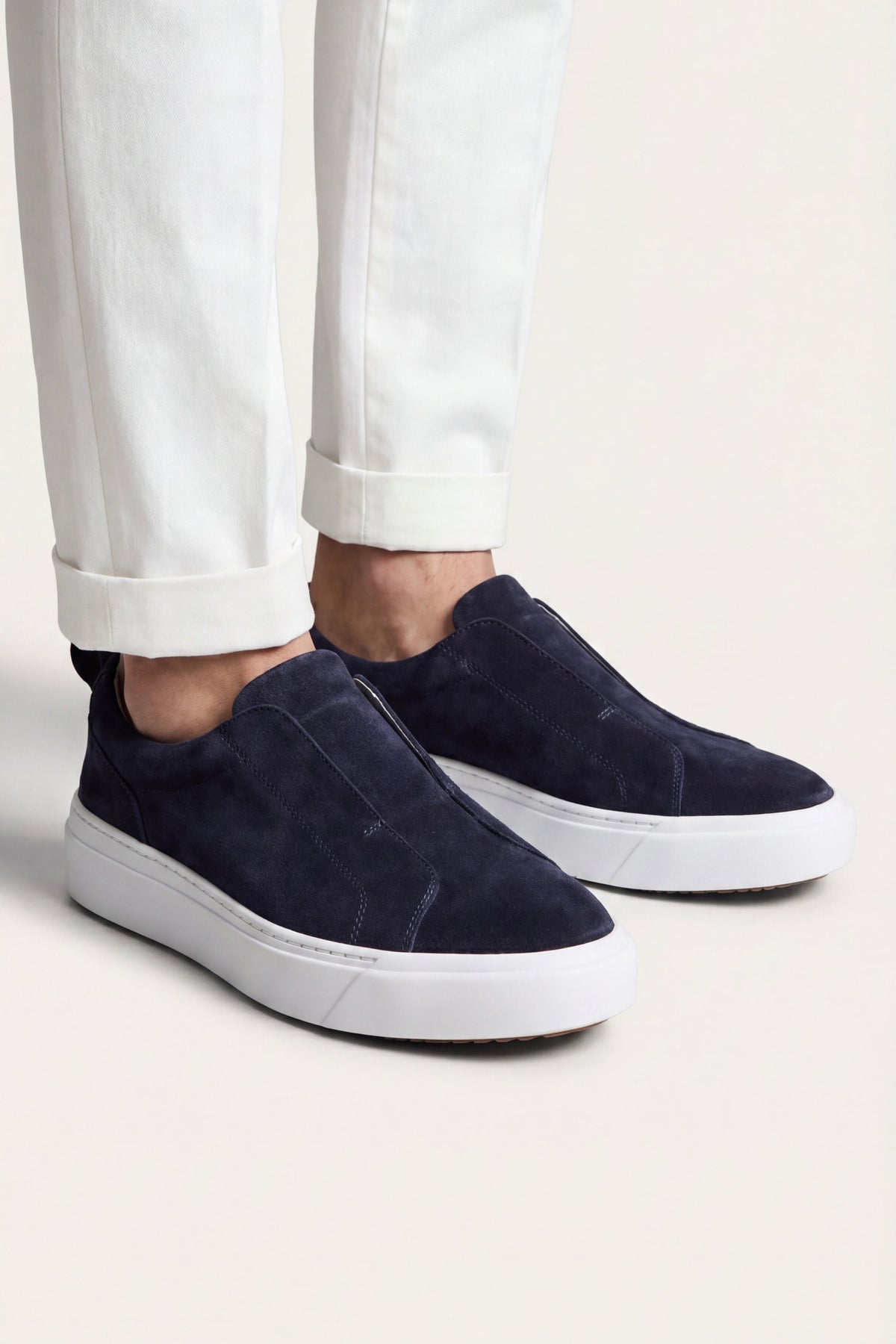 Ancona Suede Slip-On Navy Blue