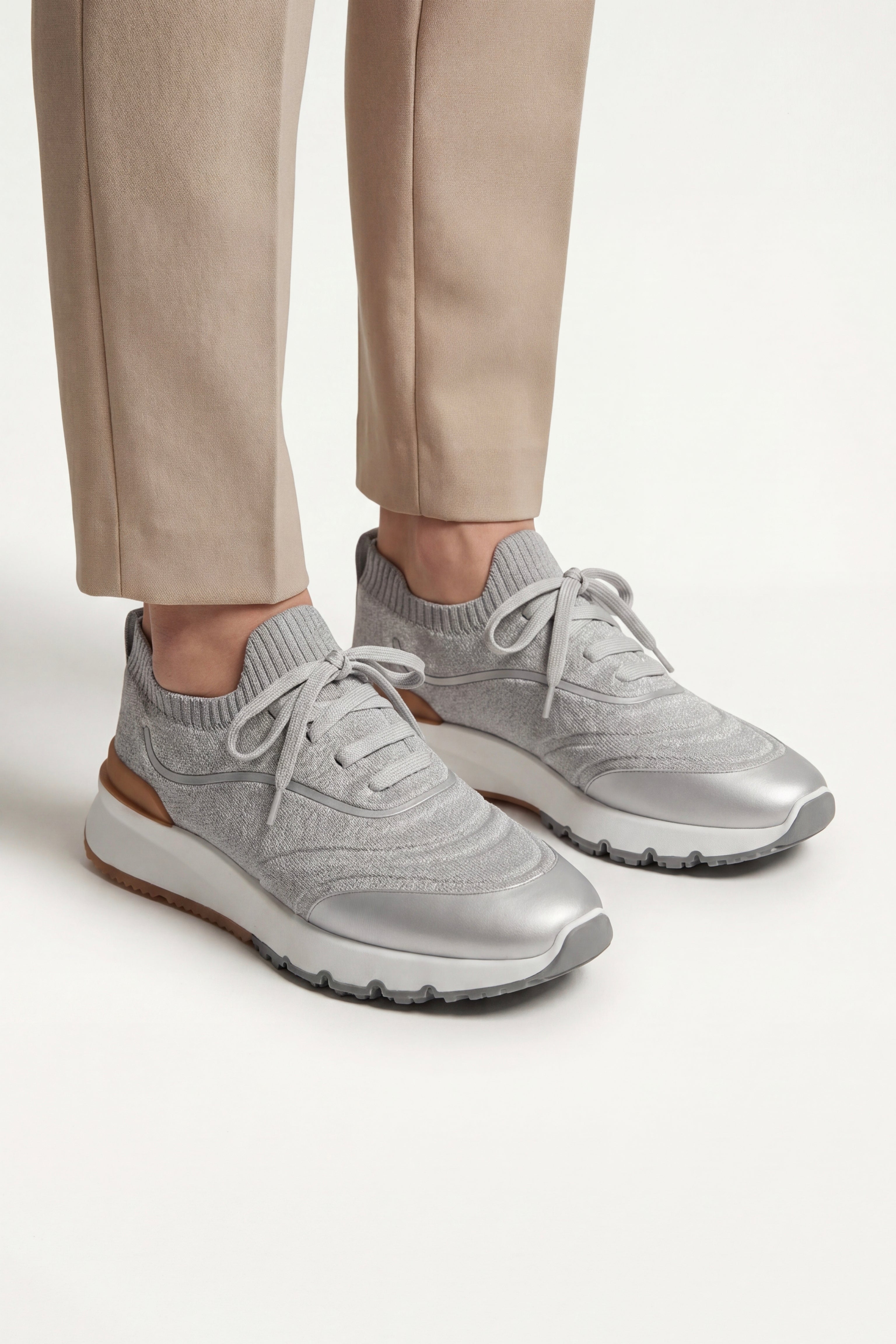 Firenze Knit Runner Light Grey