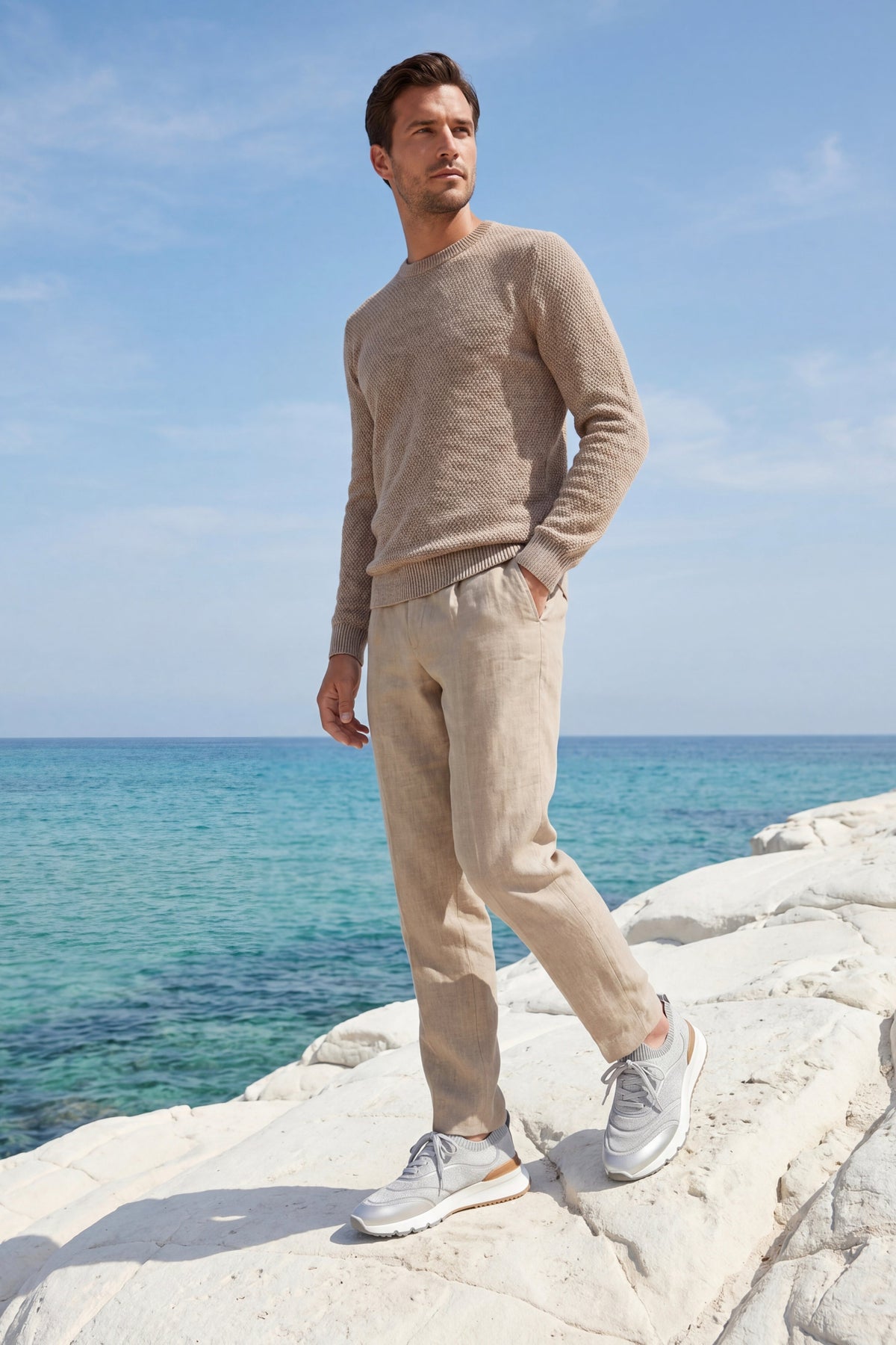 Firenze Knit Runner Light Grey