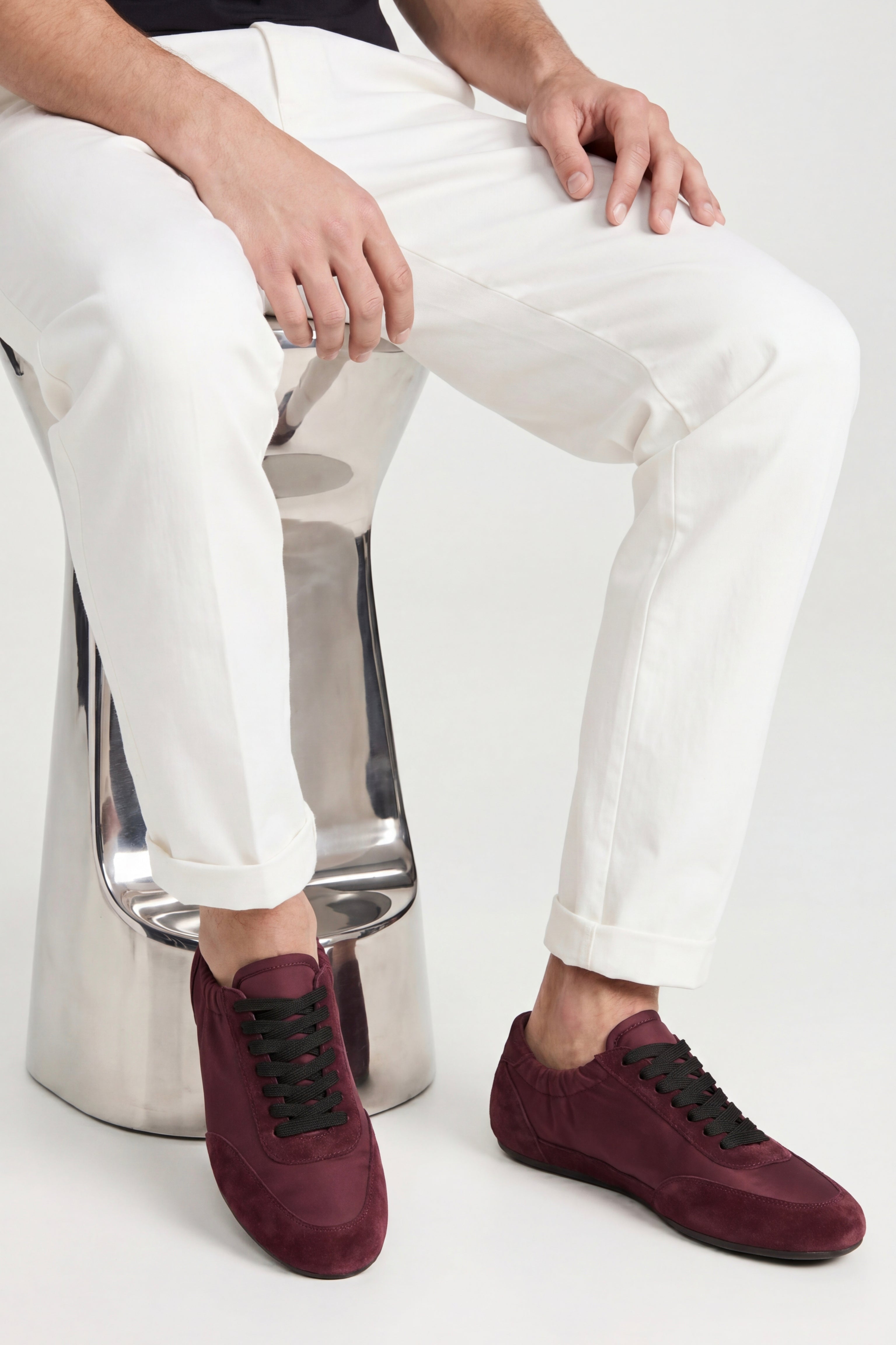 Rapallo Nylon Sneaker Burgundy Red