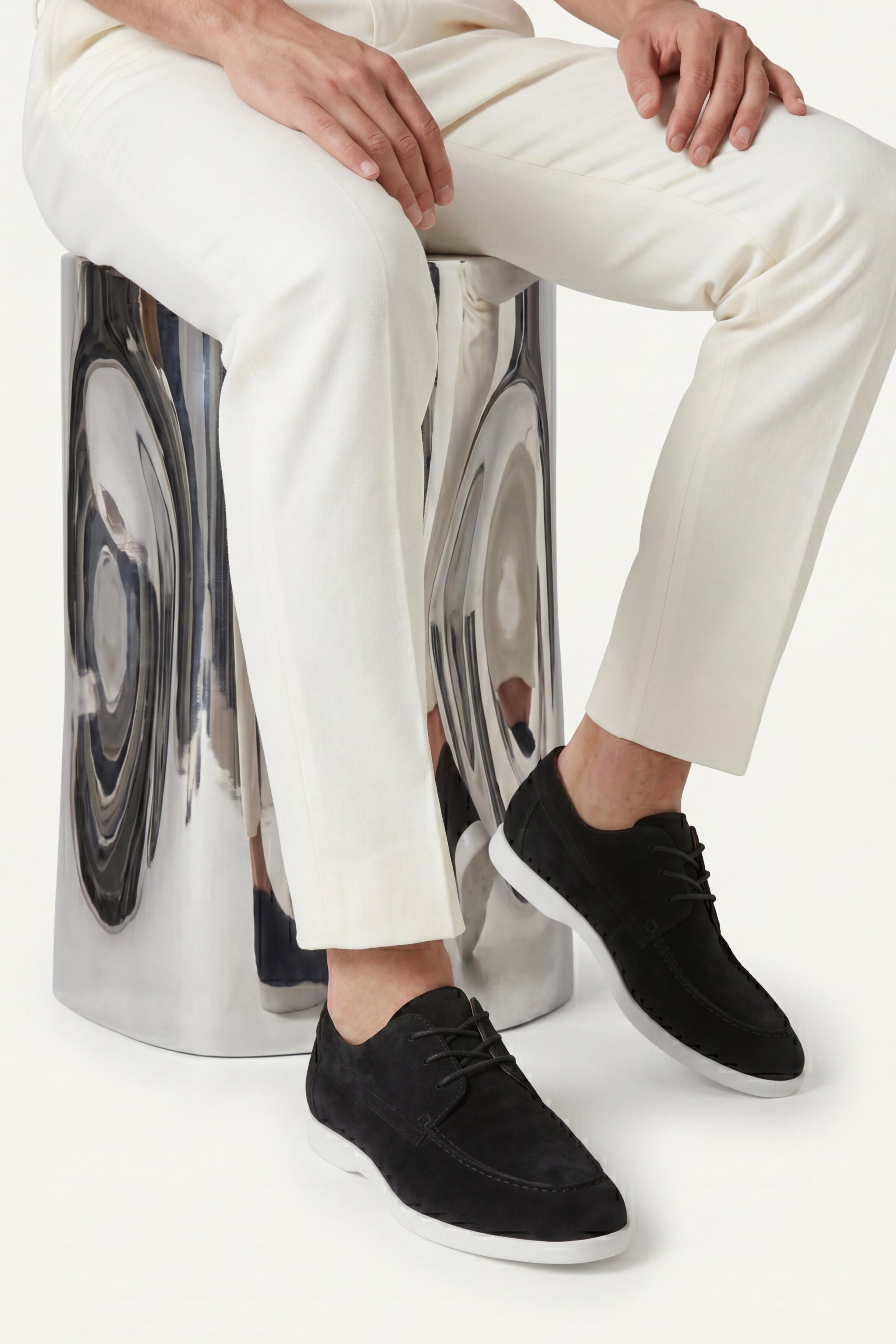 Rimini Suede Boat Shoe Taupe Grey