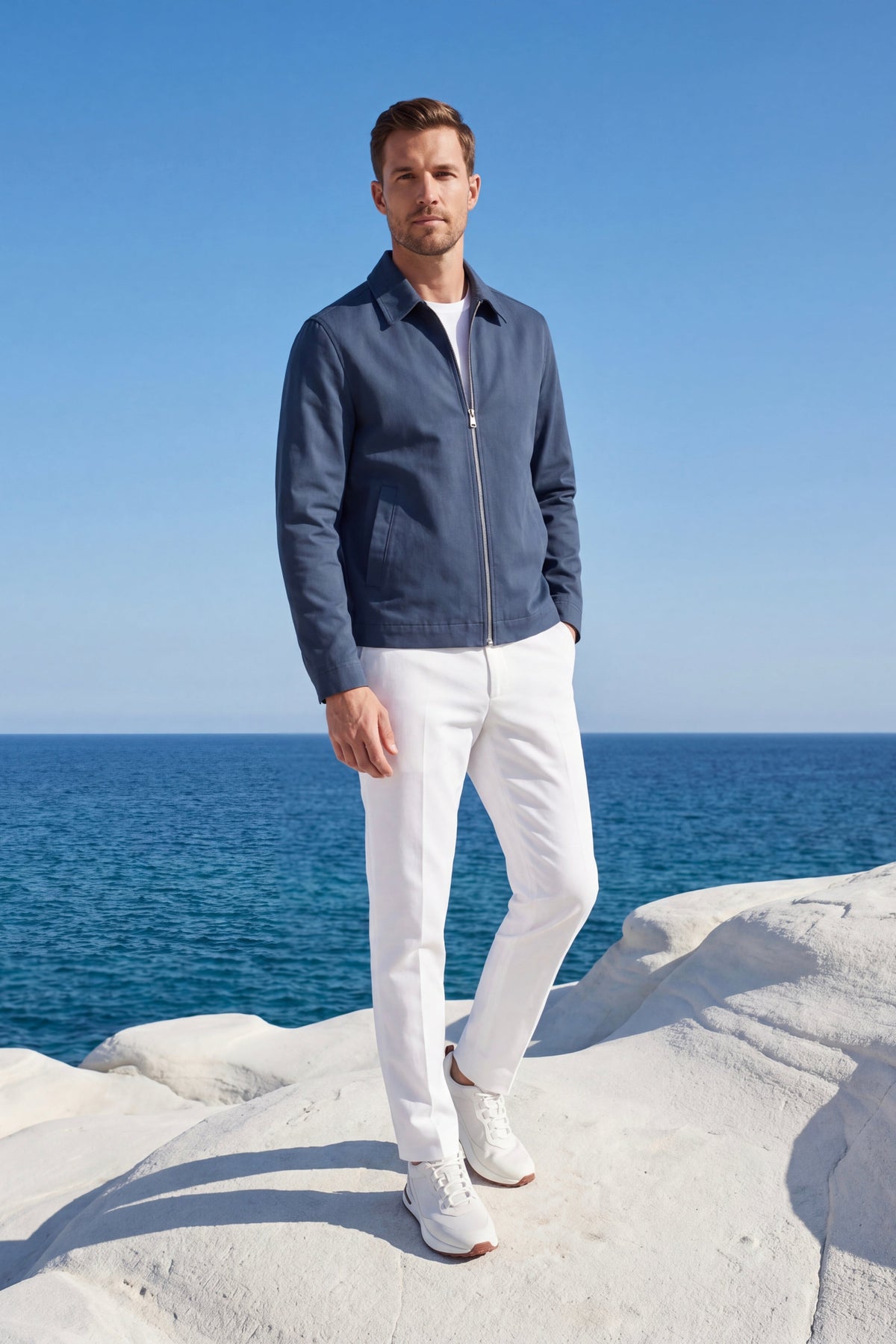 Ravenna Lightweight Zip Jacket Blue