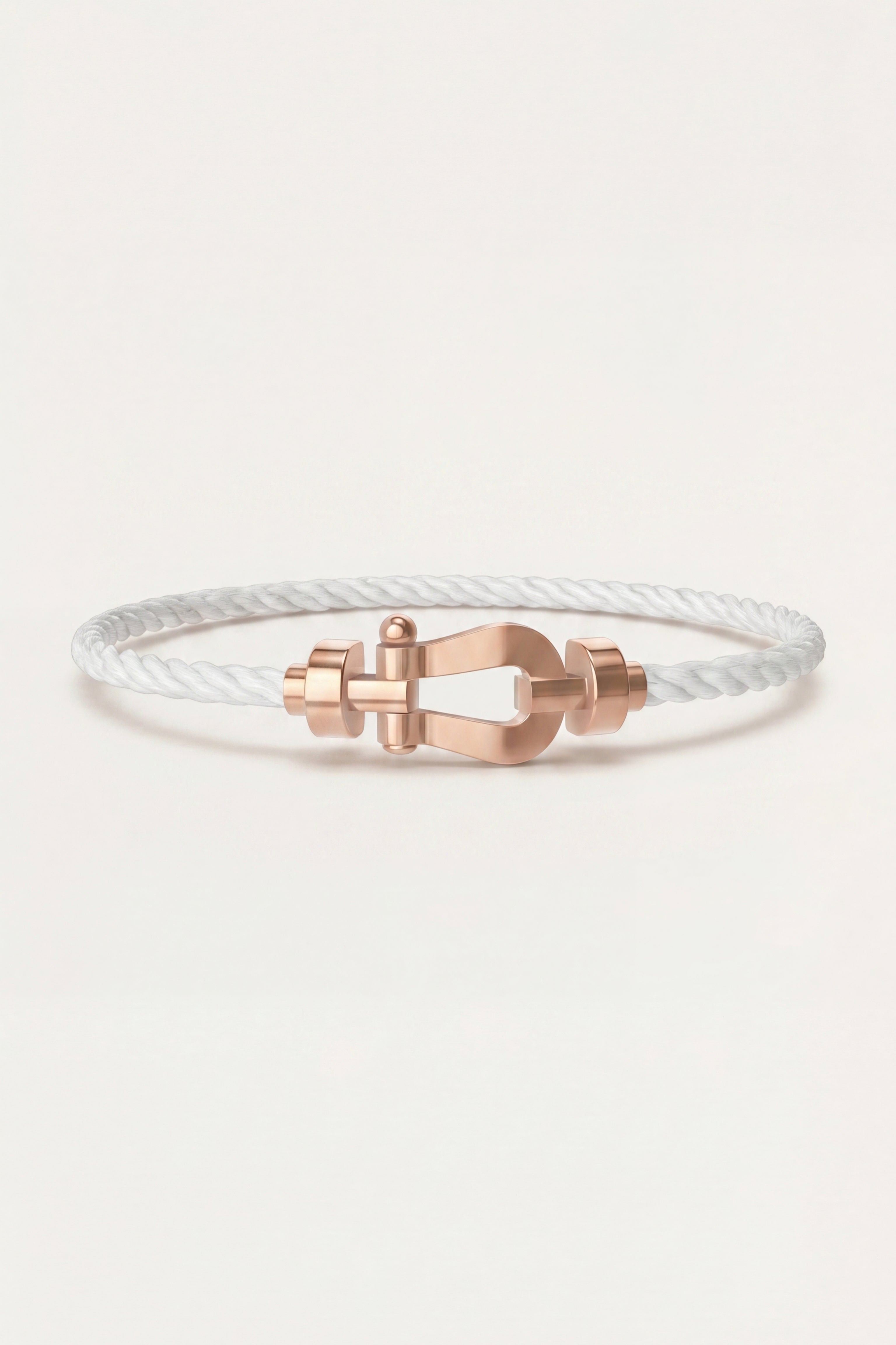 Levanto Rose Gold Rope Bracelet Chalk White
