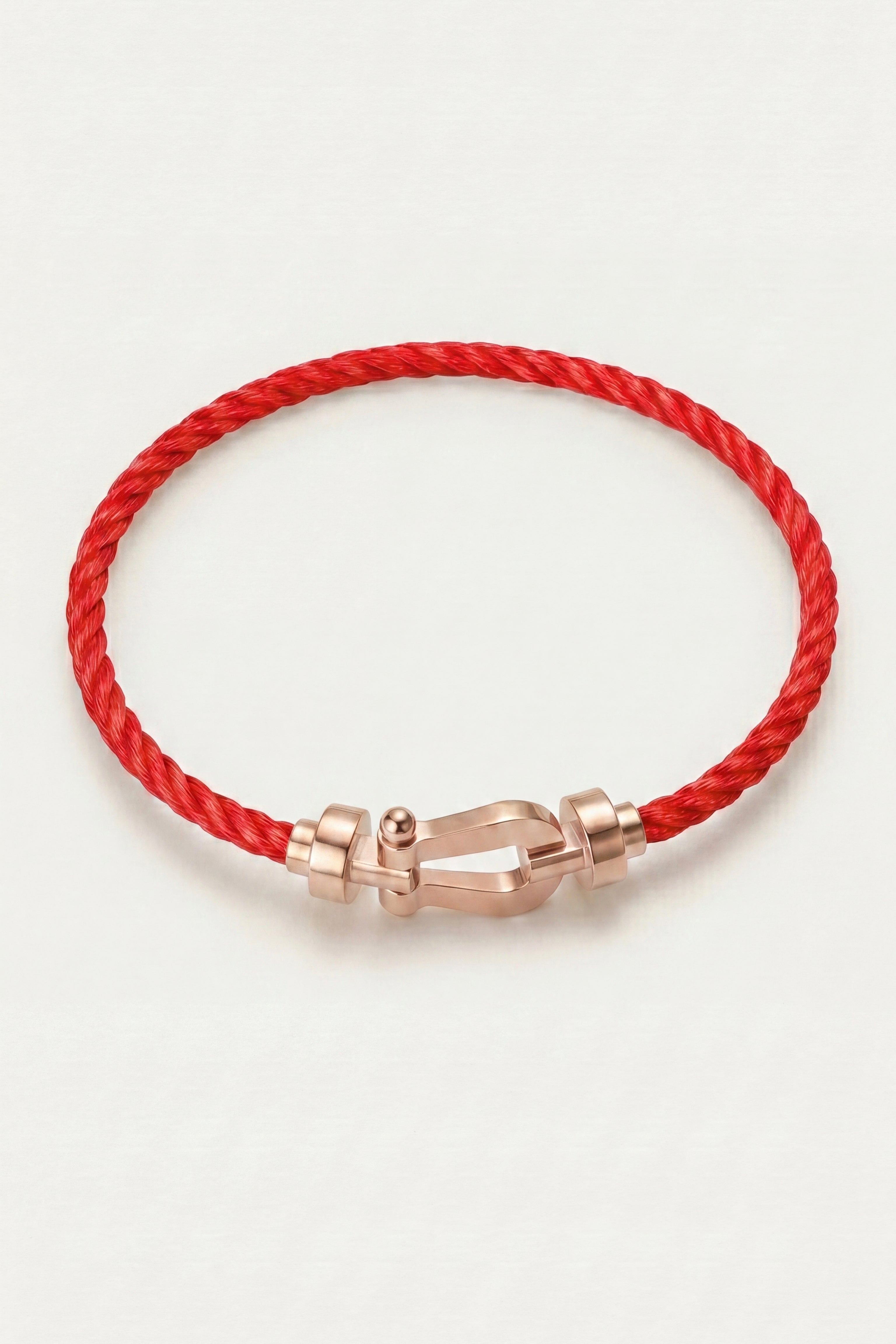 Levanto Rose Gold Rope Bracelet Crimson Red