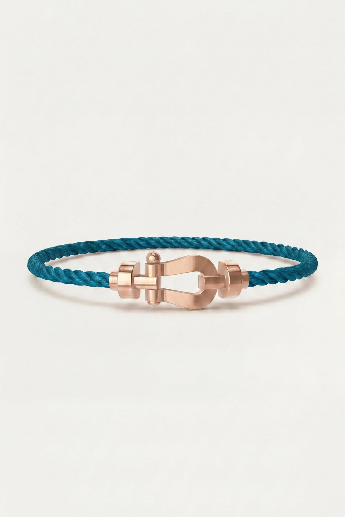 Levanto Rose Gold Rope Bracelet Ocean Blue