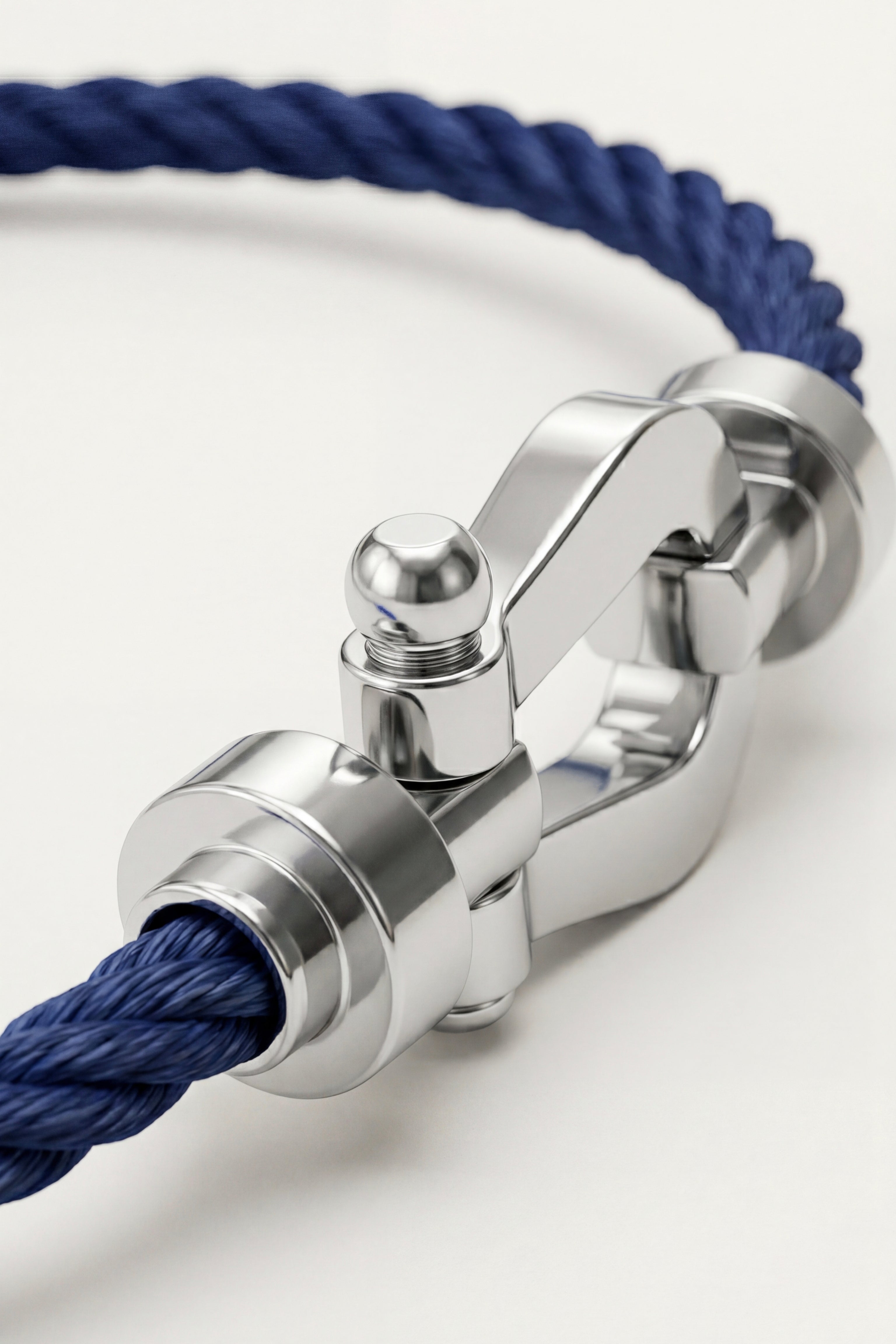 Levanto Platinum Rope Bracelet Denim Blue
