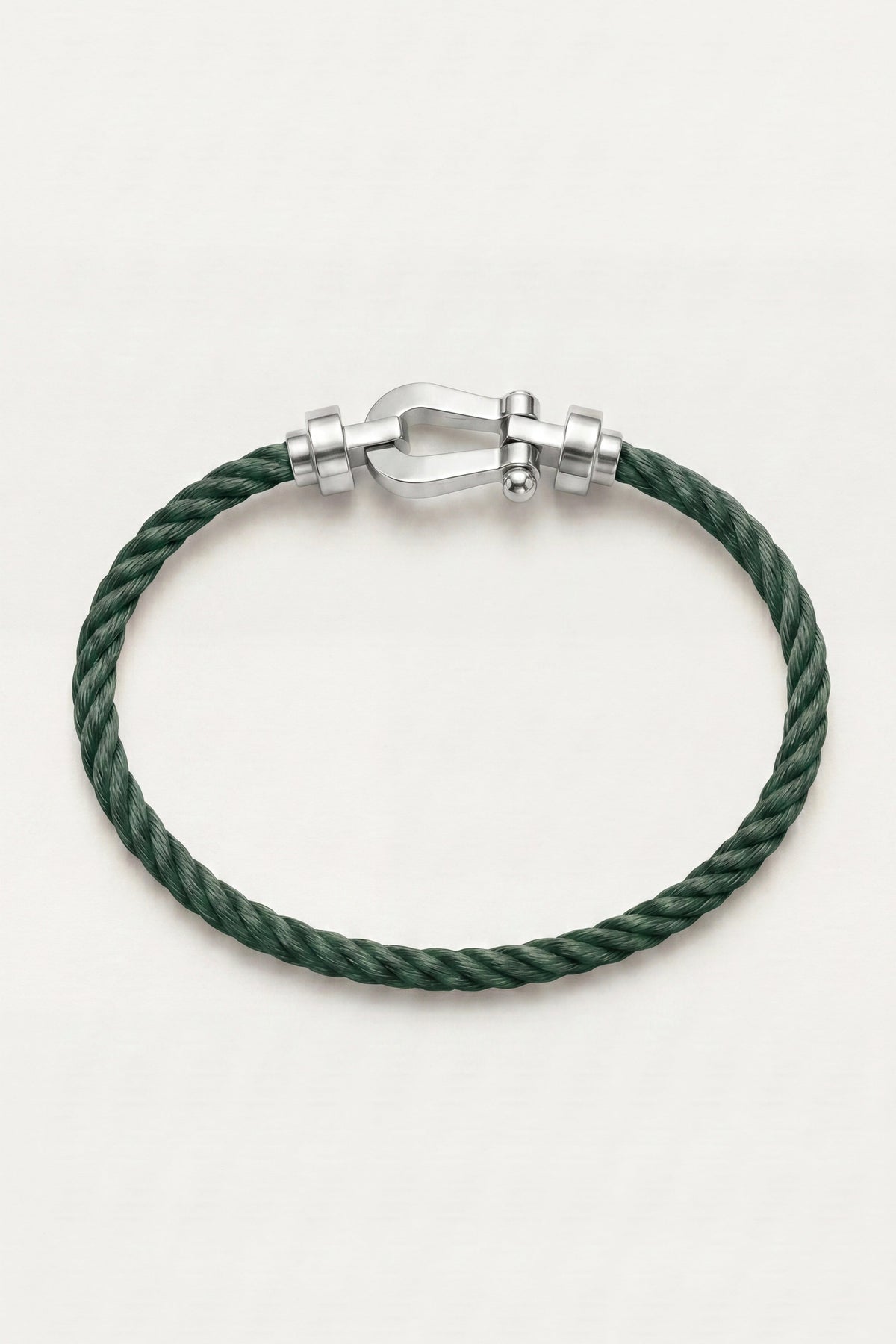 Levanto Platinum Rope Bracelet Sage Green